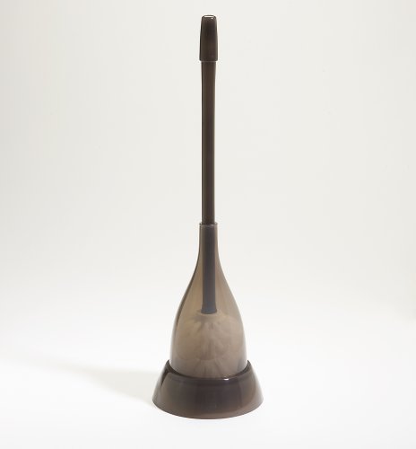 Umbra Retracto Toilet Brush with Holder - Modern Charcoal Bathroom Cleaning Tool for Small Spaces, Hygienic & Space-Saving Design - Perfect for Apartments, RVs & Tight Bathrooms