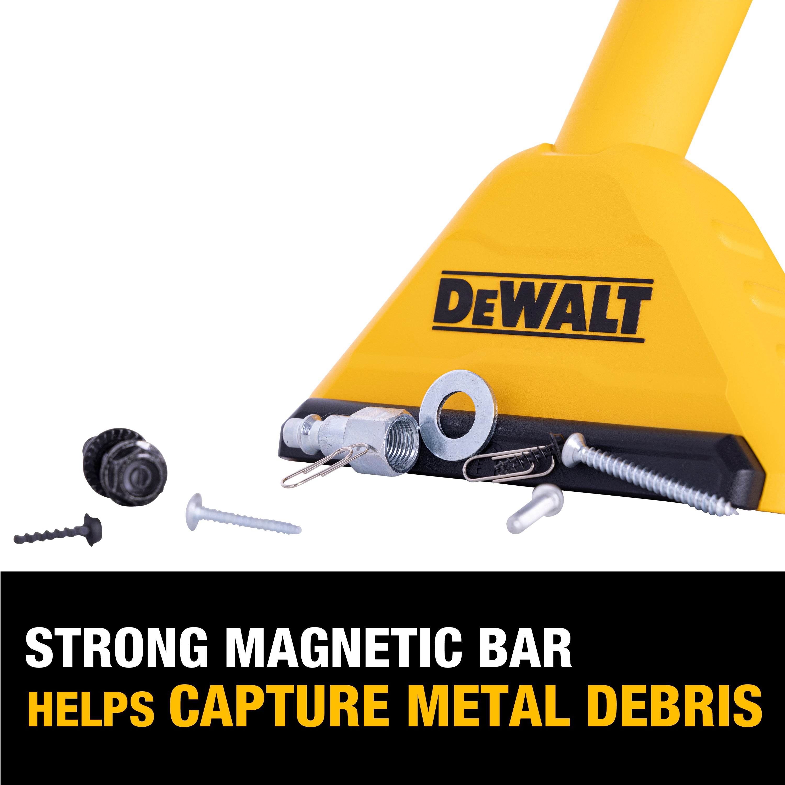 DeWalt Magnetic Utility Nozzle 1-1/4 inch & 2-1/2 inch for Wet/Dry Vacuum - Heavy Duty Vacuum Accessory for Workshop, Garage, and Jobsite Cleaning