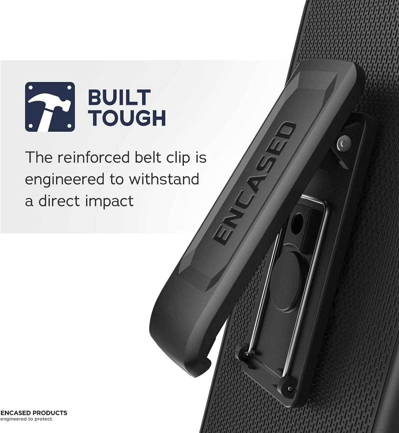 Encased SlimShield iPhone 16 Pro Max Belt Clip Holster Case - MagSafe Compatible Matte Black | Perfect for Work, Gym & Outdoor Activities