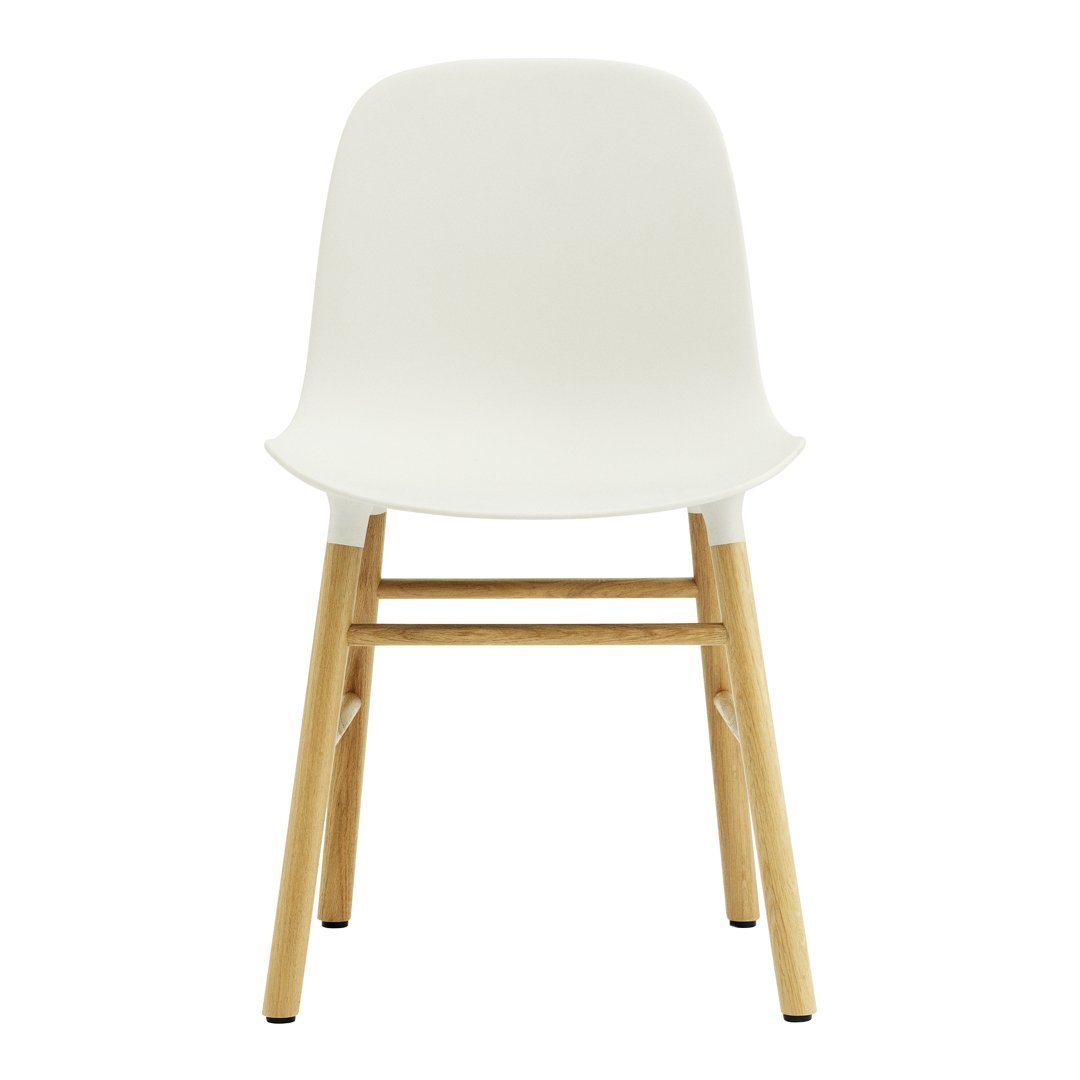 Modern Form Chair with Sturdy Wooden Legs - Perfect for Dining Room, Office, or Living Room Decor