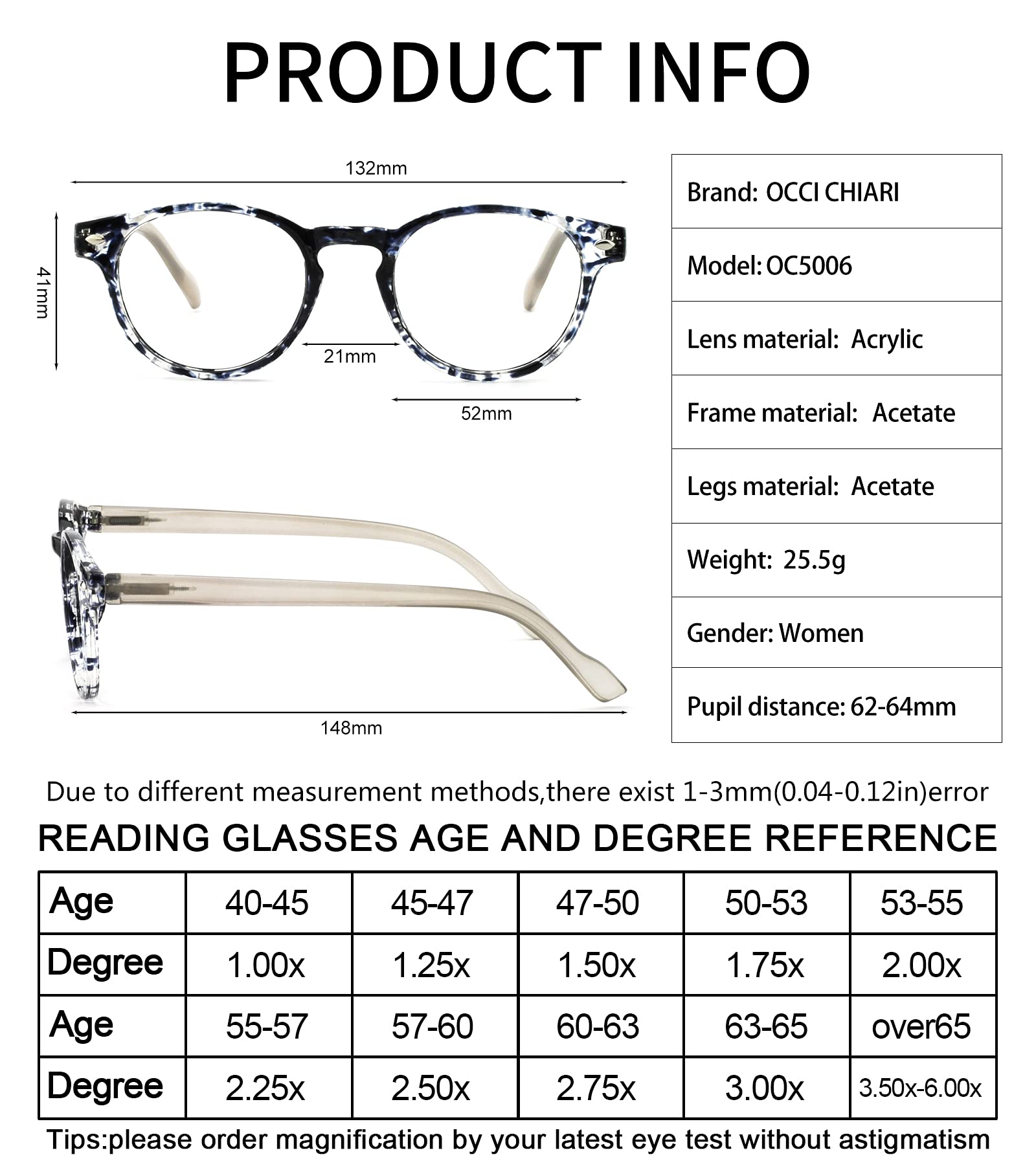 Blue Light Blocking Reading Glasses for Women - Anti Glare Computer Glasses with Spring Hinge - Reduce Eye Strain & Headaches - Perfect for Office Work, Screen Time & Reading Books