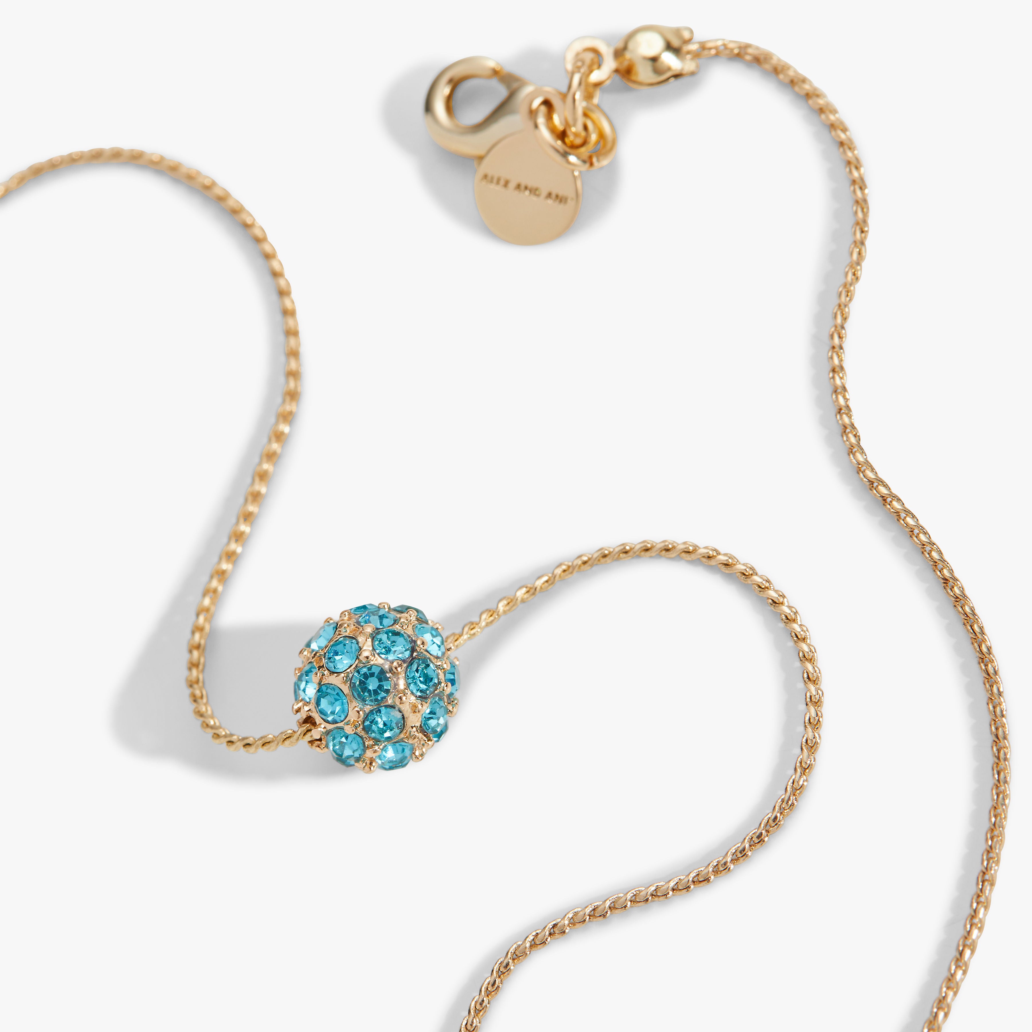 Blue Fireball Necklace - Elegant Crystal Pendant for Women, Perfect for Parties, Weddings & Evening Events