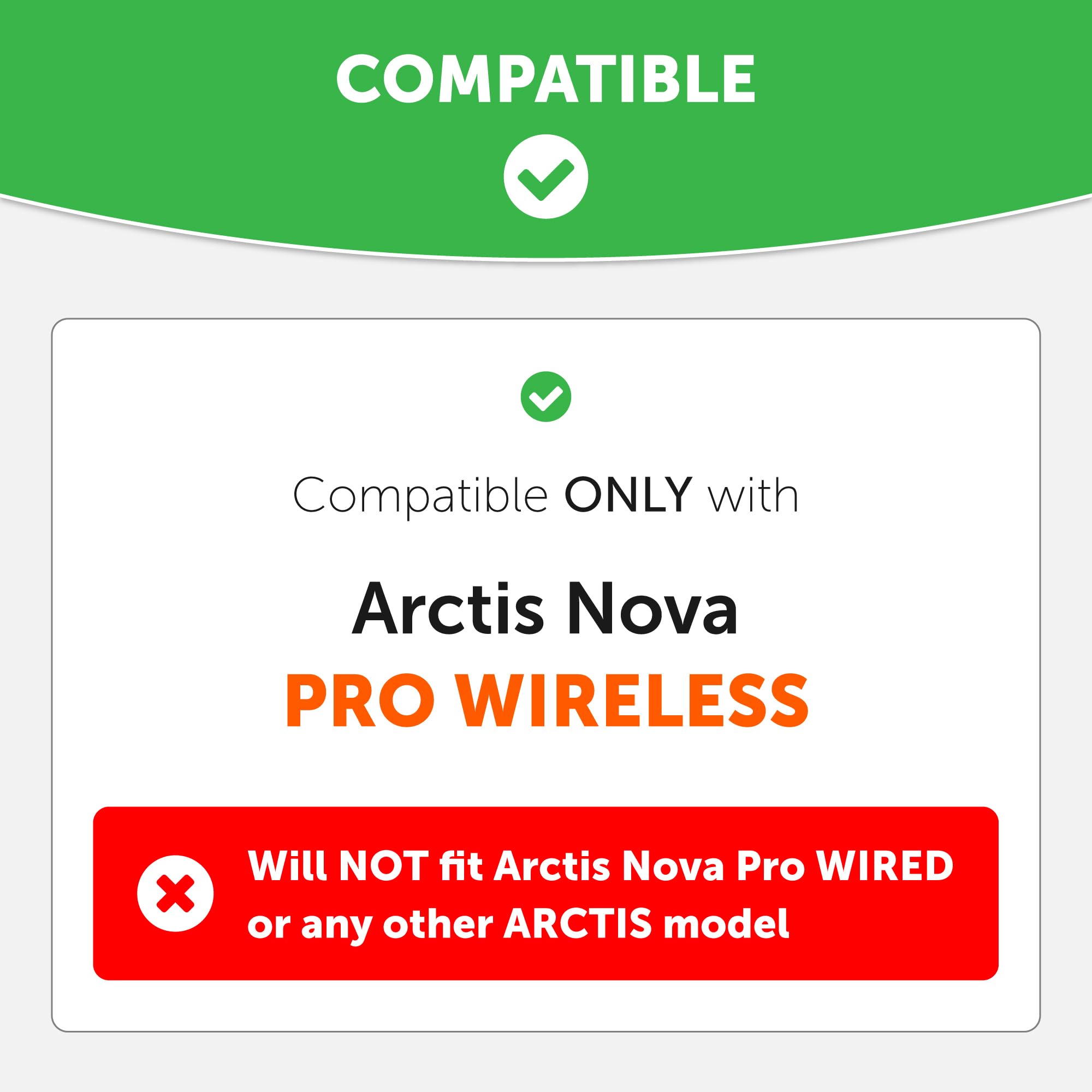 Wicked Cushions WC Freeze Nova Pro Wireless Cooling Gel Earpads - Premium Replacement Ear Pads for SteelSeries Arctis Nova Pro Wireless Headset Only (Black) | Enhanced Comfort, Noise Isolation & Durability | Ideal for Gaming, Music & Long Wear Sessions