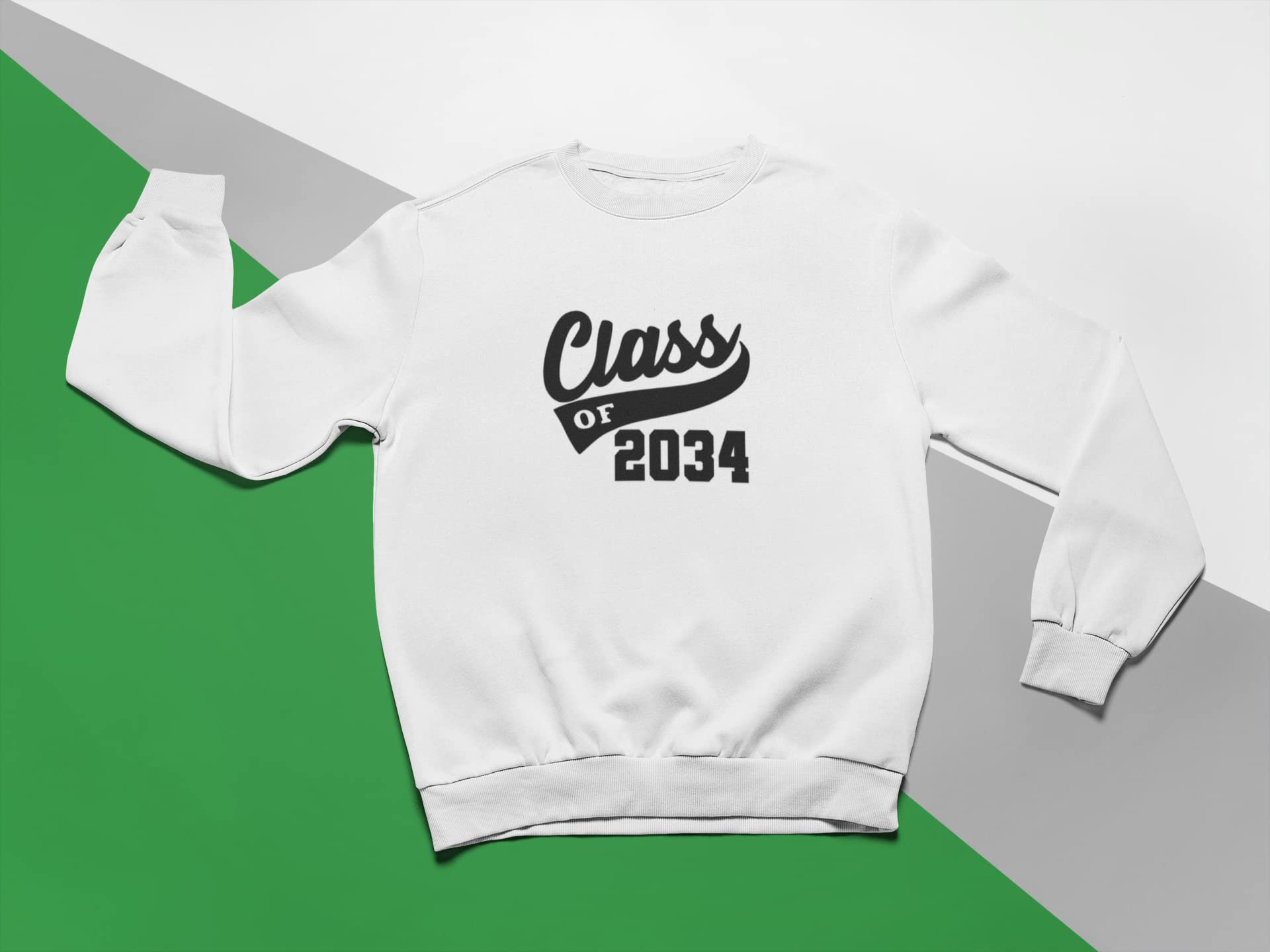 Class of 2034 Graduation Iron On Transfer - Custom HTV Graduate Patch for Tshirts & Apparel - High School & College Senior Shirt Sticker in Orange Glitter - Perfect for DIY Graduation Gifts, Senior Week & School Spirit Events