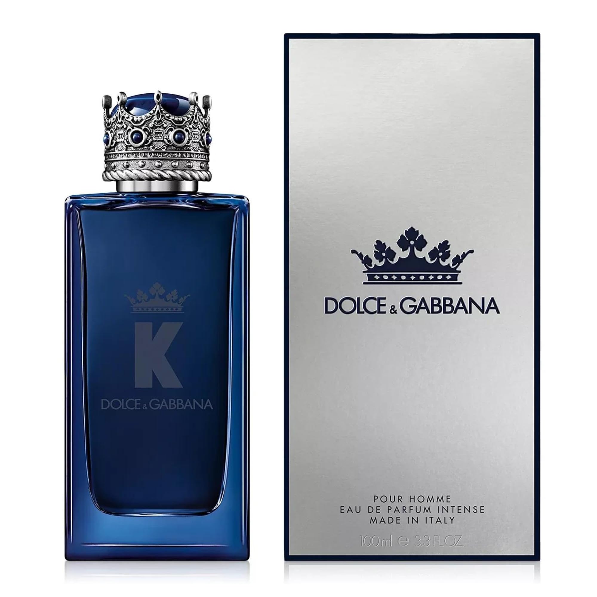 Dolce & Gabbana King K Cologne for Men - Intense Eau de Parfum, Long Lasting Fragrance, 3.4 oz (100 ml) - Perfect for Date Night, Office & Special Occasions