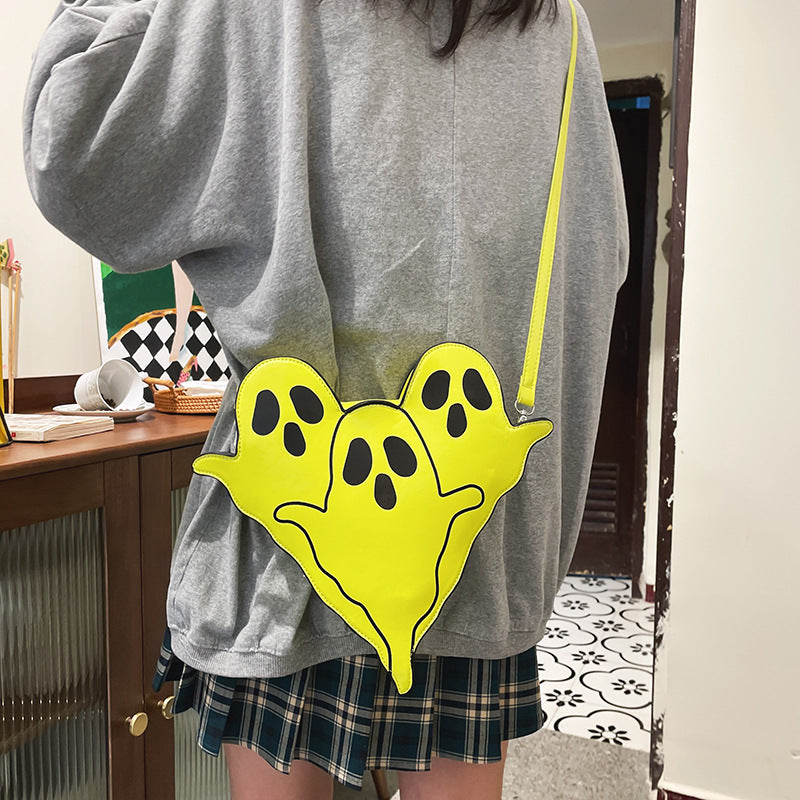 3D Cartoon Ghost Halloween Shoulder Bags for Women - Cute Crossbody Phone Purse with Funny Design | Perfect for Trick-or-Treating, Costume Parties & Spooky Outfits