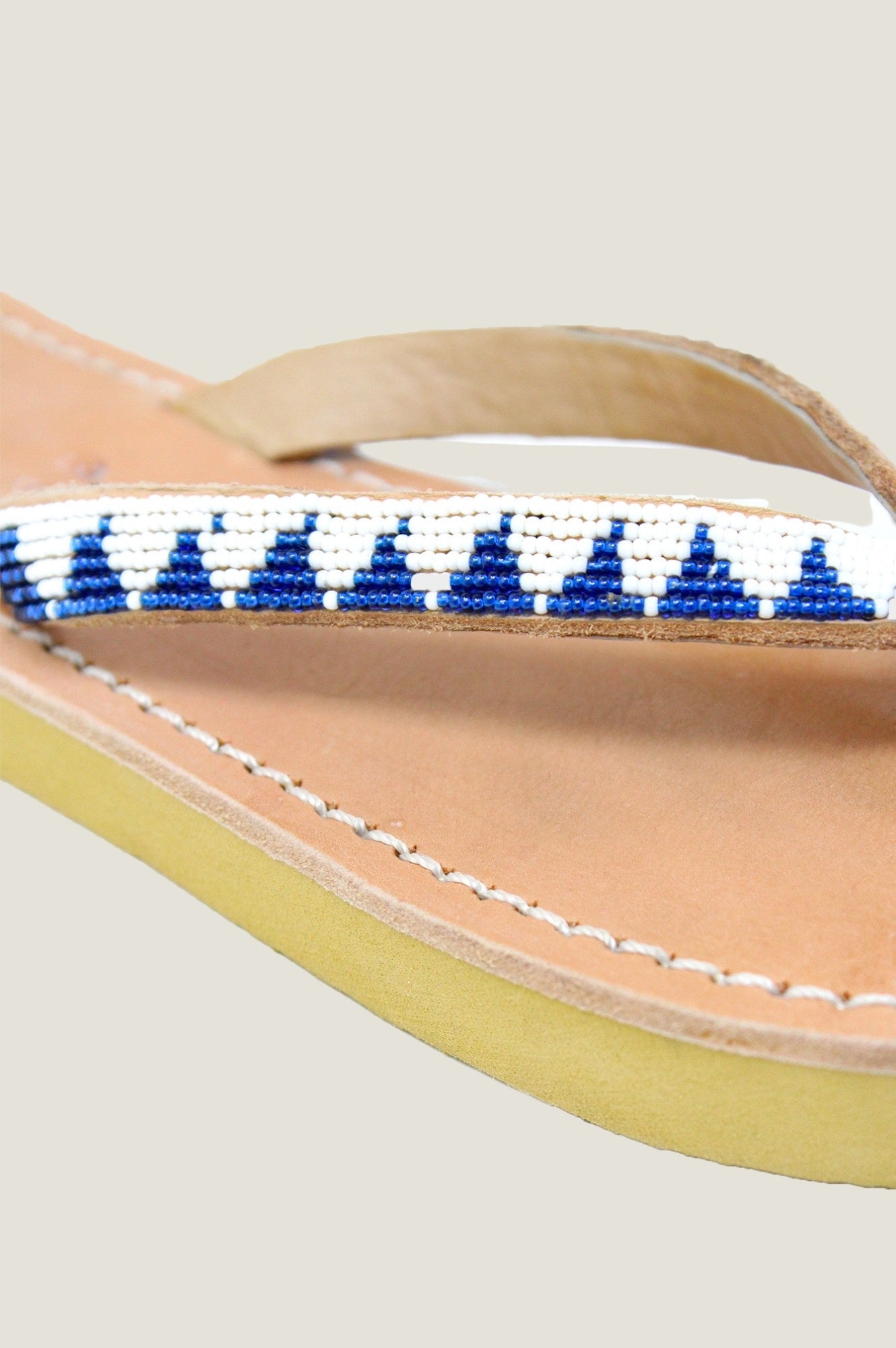 Ziggy Sandals for Women - Comfortable White & Cobalt Blue Summer Beach Sandals - Perfect for Vacation, Walking, and Outdoor Activities