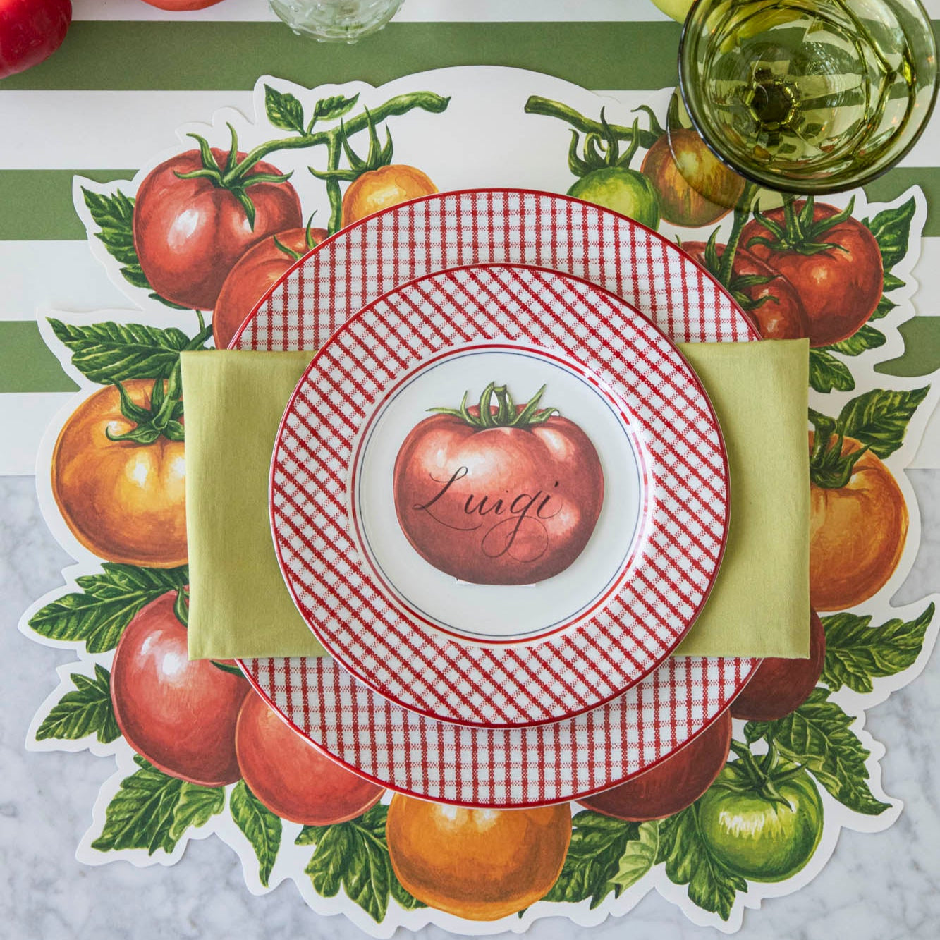 Eco-Friendly Die-Cut Tomato Shaped Placemat for Kitchen & Dining - Non-Slip Table Mat for Home Decor & Party Use