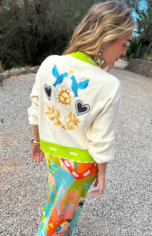 Stylish Cream Sundazed Summer Cardigan for Women - Lightweight Knit Sweater for Casual Outfits & Beach Cover-Ups