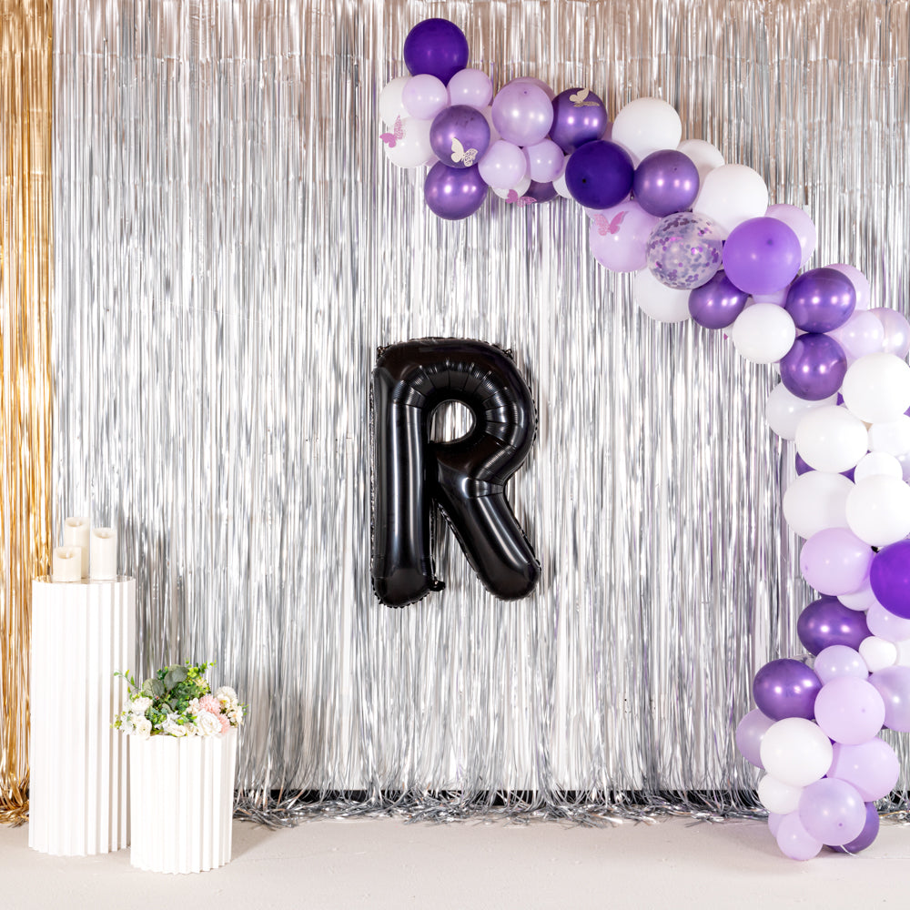 Balloonify Black Mylar Letter R Balloon - 40 Inch Large Foil Alphabet Balloon for Birthday Party Decorations, Graduation, Baby Shower & Special Events (1 Count Box)