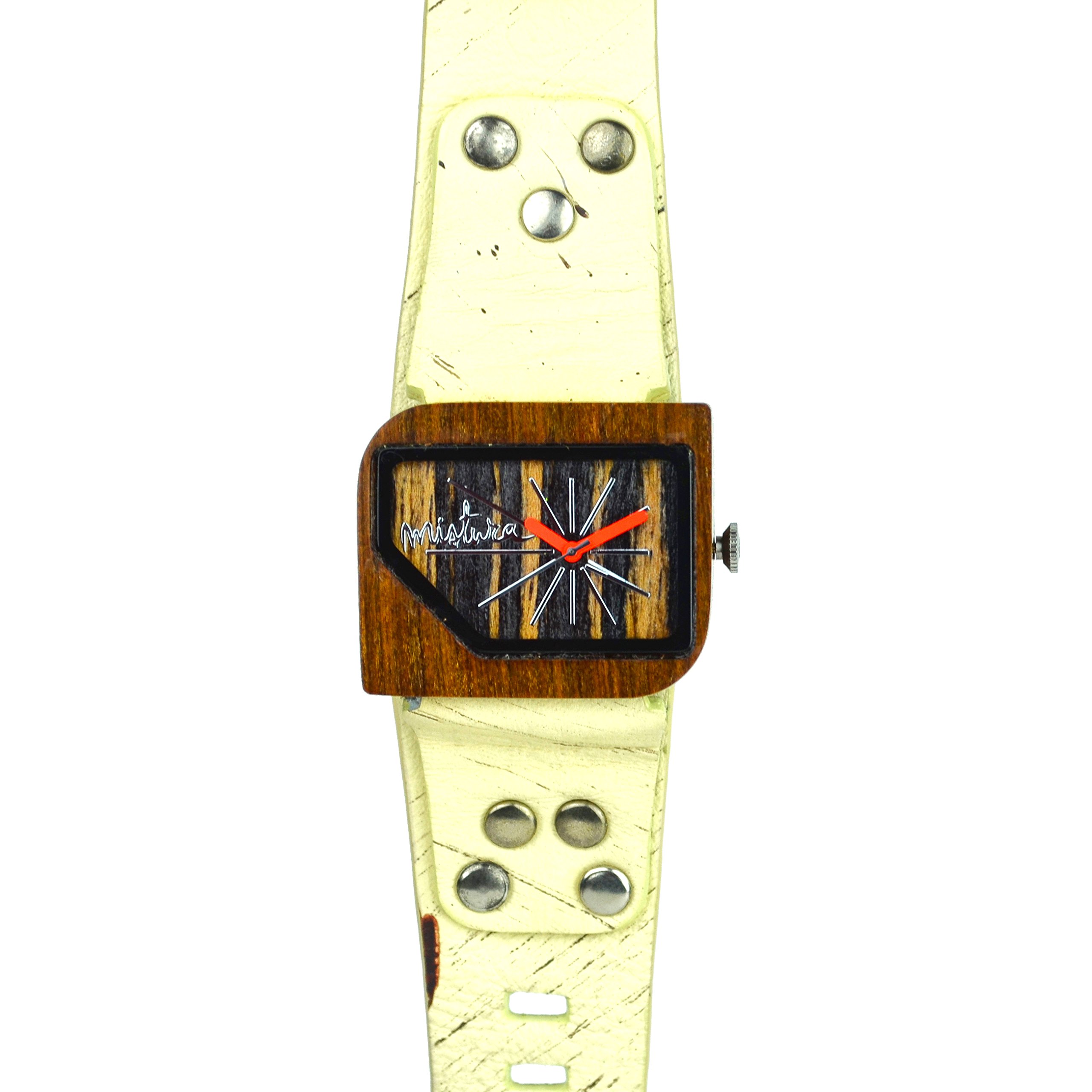 Pellicano Wooden Watch with Ebony Dial & Hollister Leather Strap - Stylish Men's Wooden Wristwatch for Casual & Business Wear