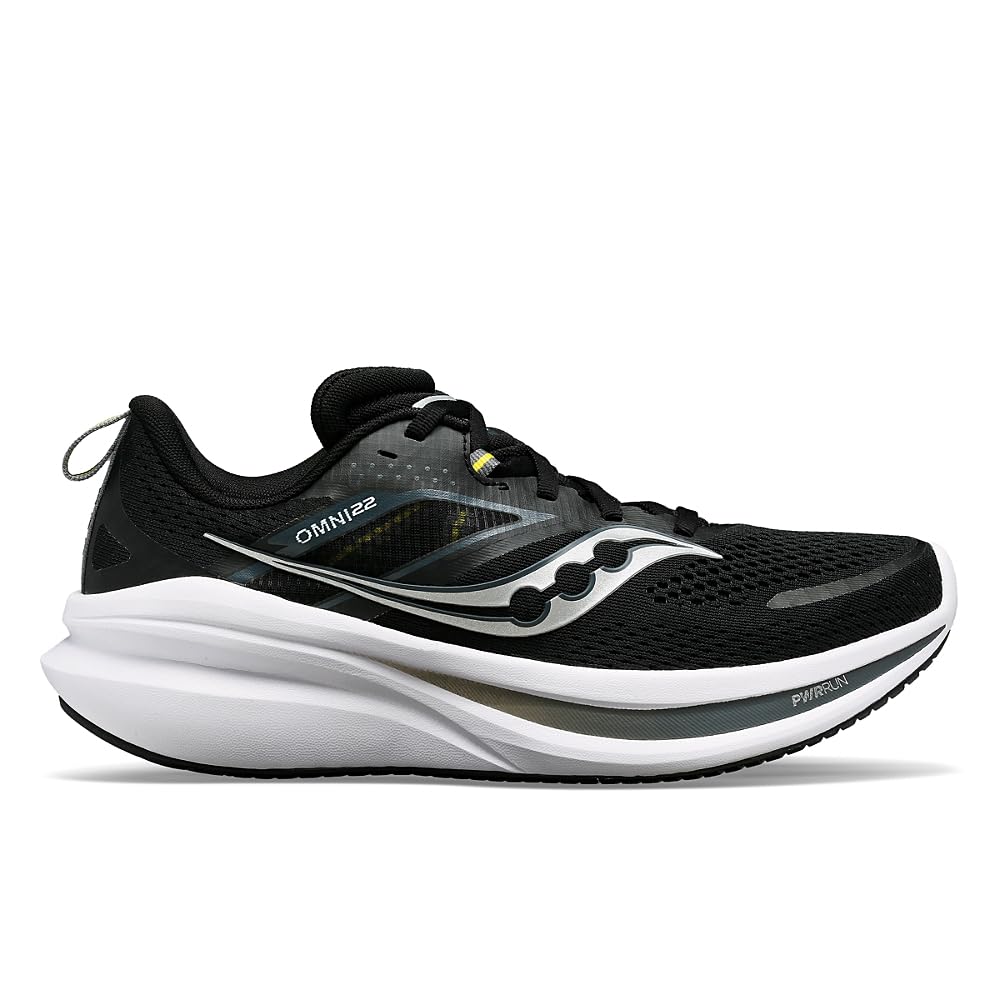 Saucony Omni 22 Women's Running Shoes - Black/White - Size 44 EU for Road & Trail Running