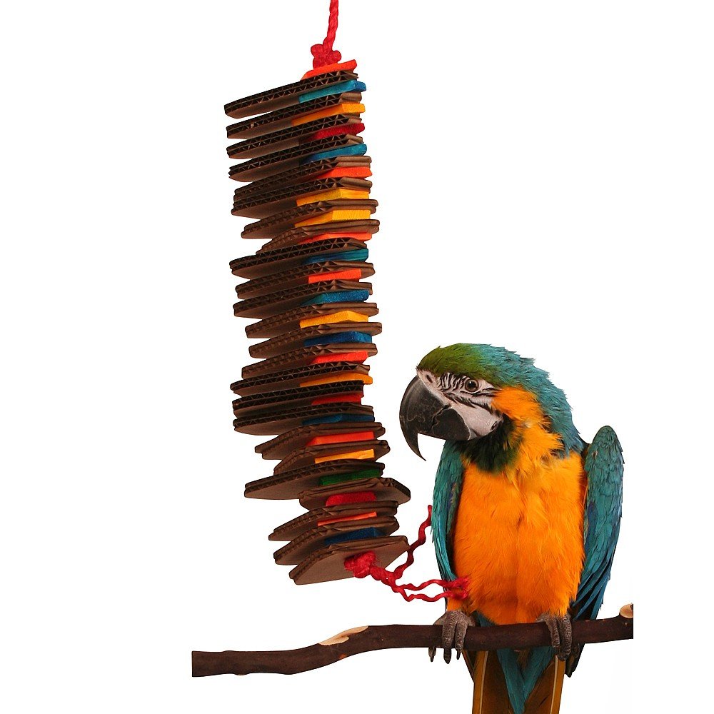 Spiral Shred-X Bird Toy - Colorful Chewing & Foraging Toy for Parrots, Cockatiels, and Small Birds - Perfect for Mental Stimulation and Beak Exercise