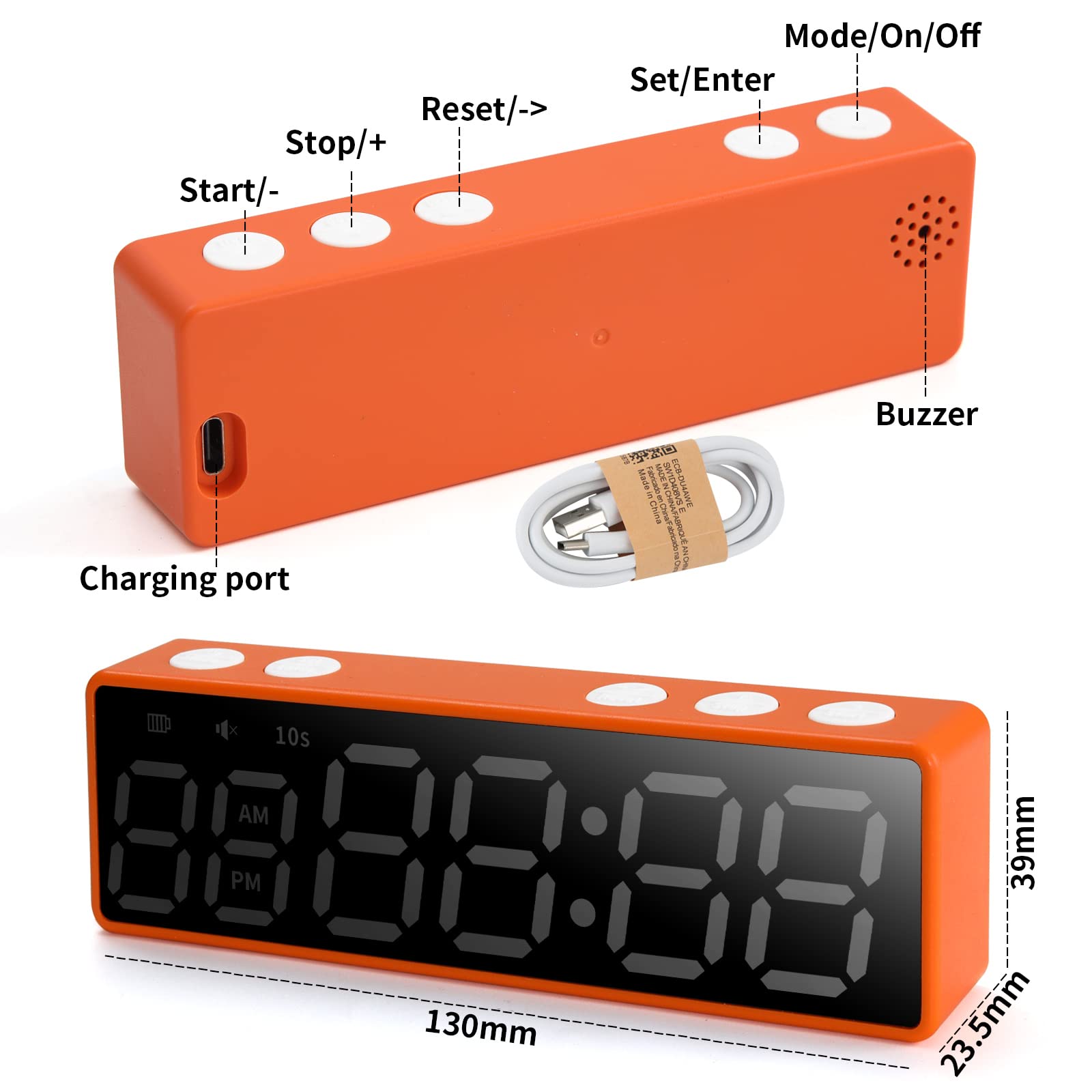 Wireless Mini Sports Timer - Magnetic Portable Fitness Stopwatch for Tabata, EMOM, MMA, Outdoor Workouts & Training Sessions