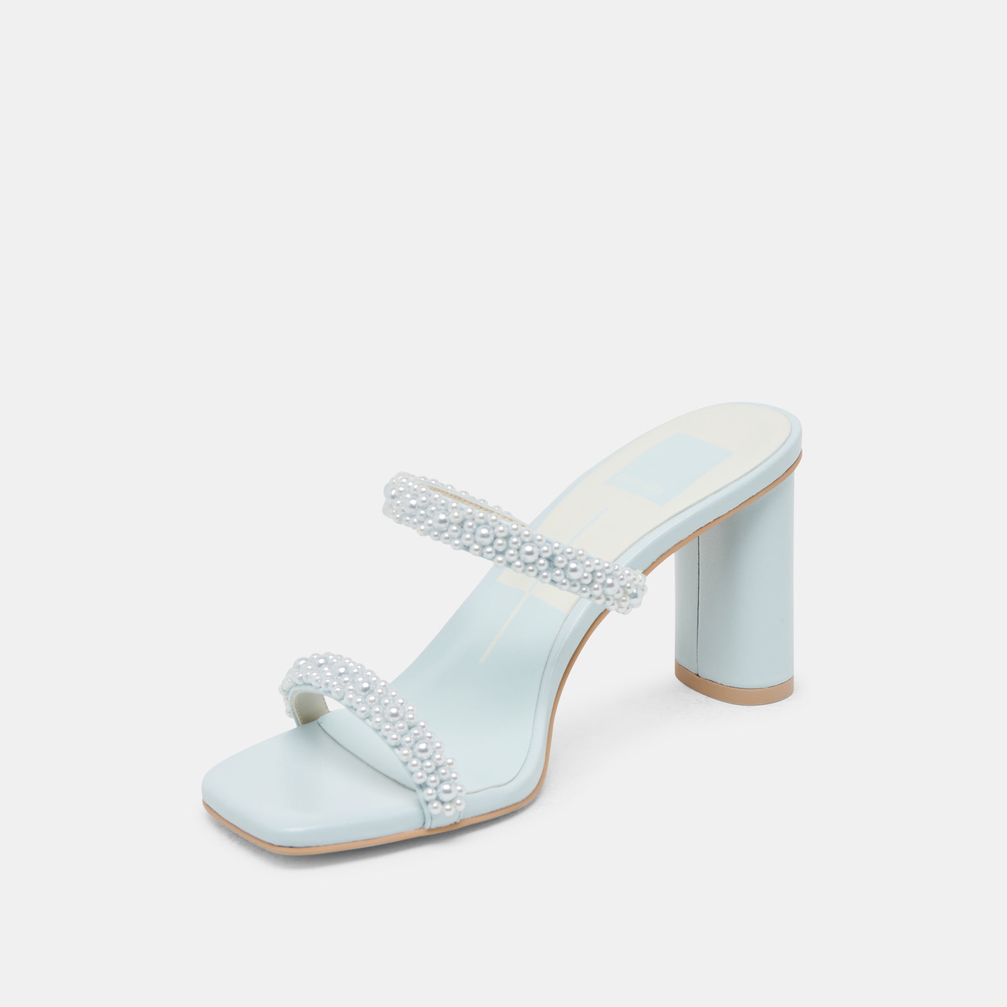 NOLAH PEARL HEELS in Ice Blue - Elegant Women's High Heel Sandals for Weddings, Parties & Special Occasions | Stella Collection