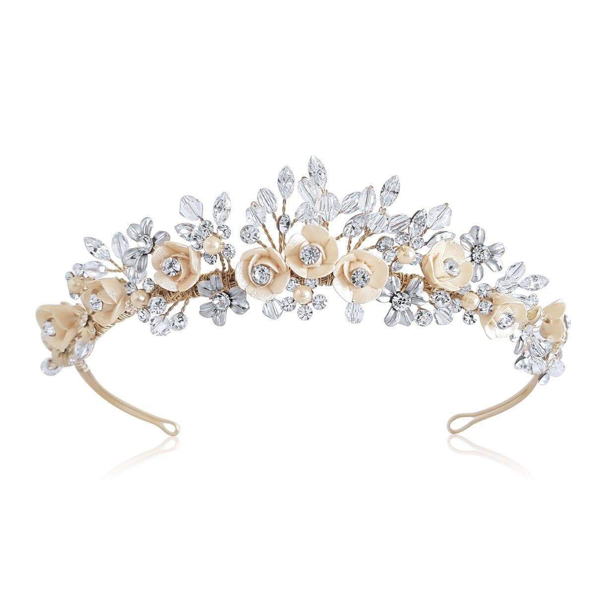 Vintage Inspired Baccara Tiara - Elegant Silver or Gold Headpiece for Weddings, Prom, and Special Occasions