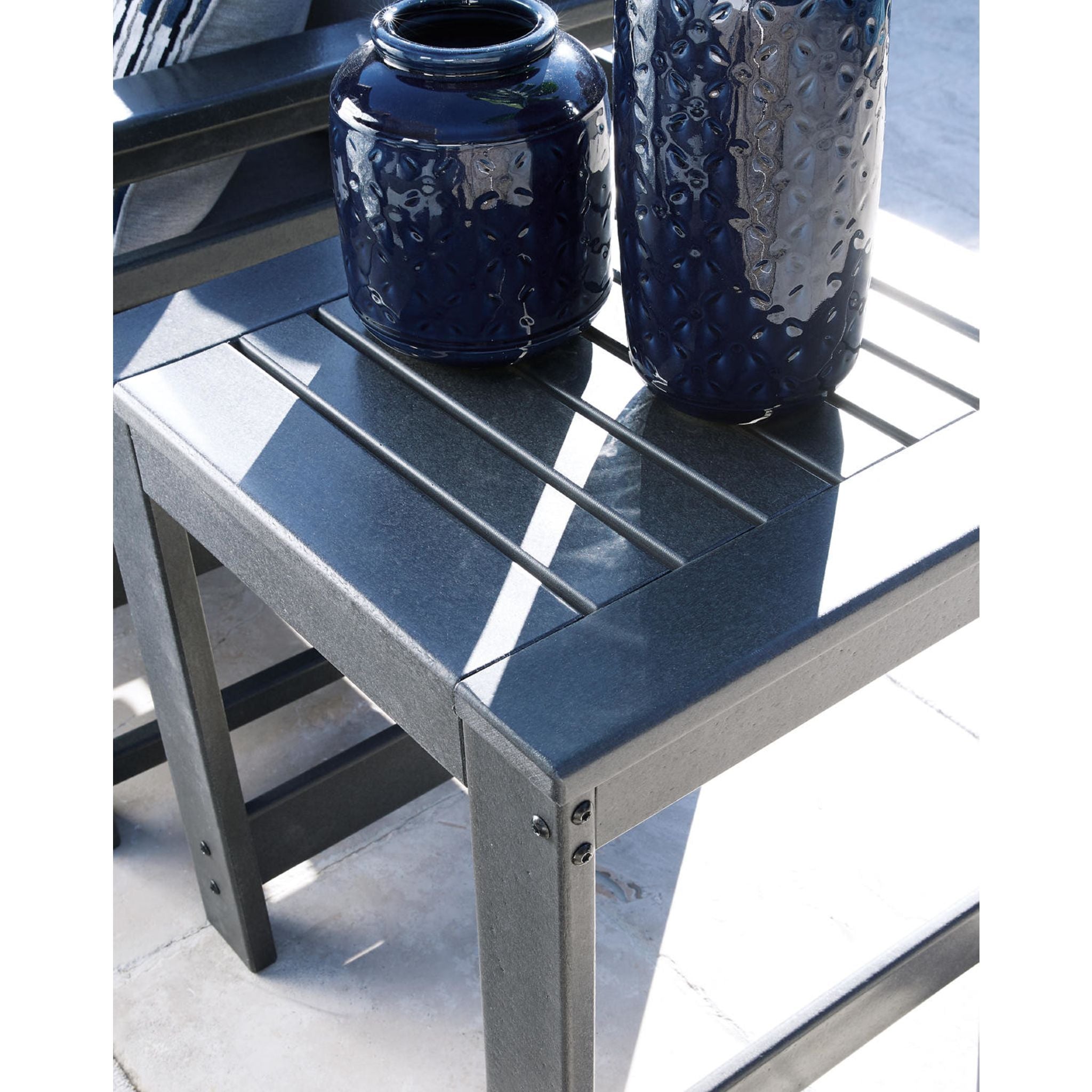 Amora Outdoor Square End Table - Weather-Resistant Patio Side Table for Garden, Poolside & Deck - Perfect for Coffee, Drinks & Decor