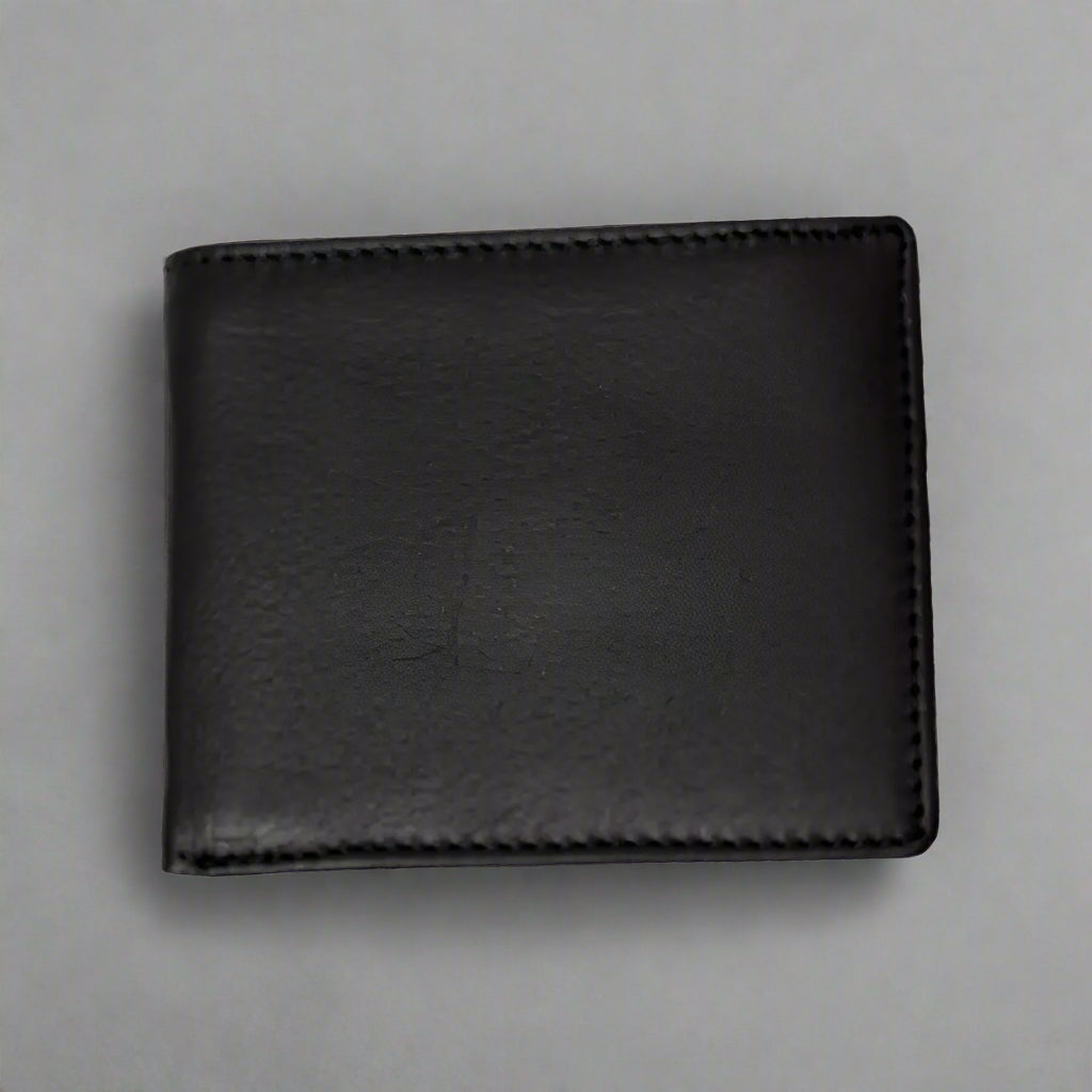 JBG International Men's RFID Blocking Leather Wallet - Slim Bifold Card Holder with Flip ID Window - Perfect for Business, Travel & Everyday Use