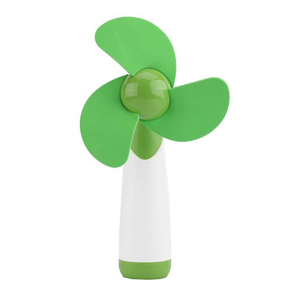 Portable Handheld Mini Fan - USB Rechargeable Personal Cooling Fan for Kids, Students, Travel & Outdoor Activities - Lightweight & Quiet (Green) - Perfect for Hot Weather, Office, School & Summer Trips