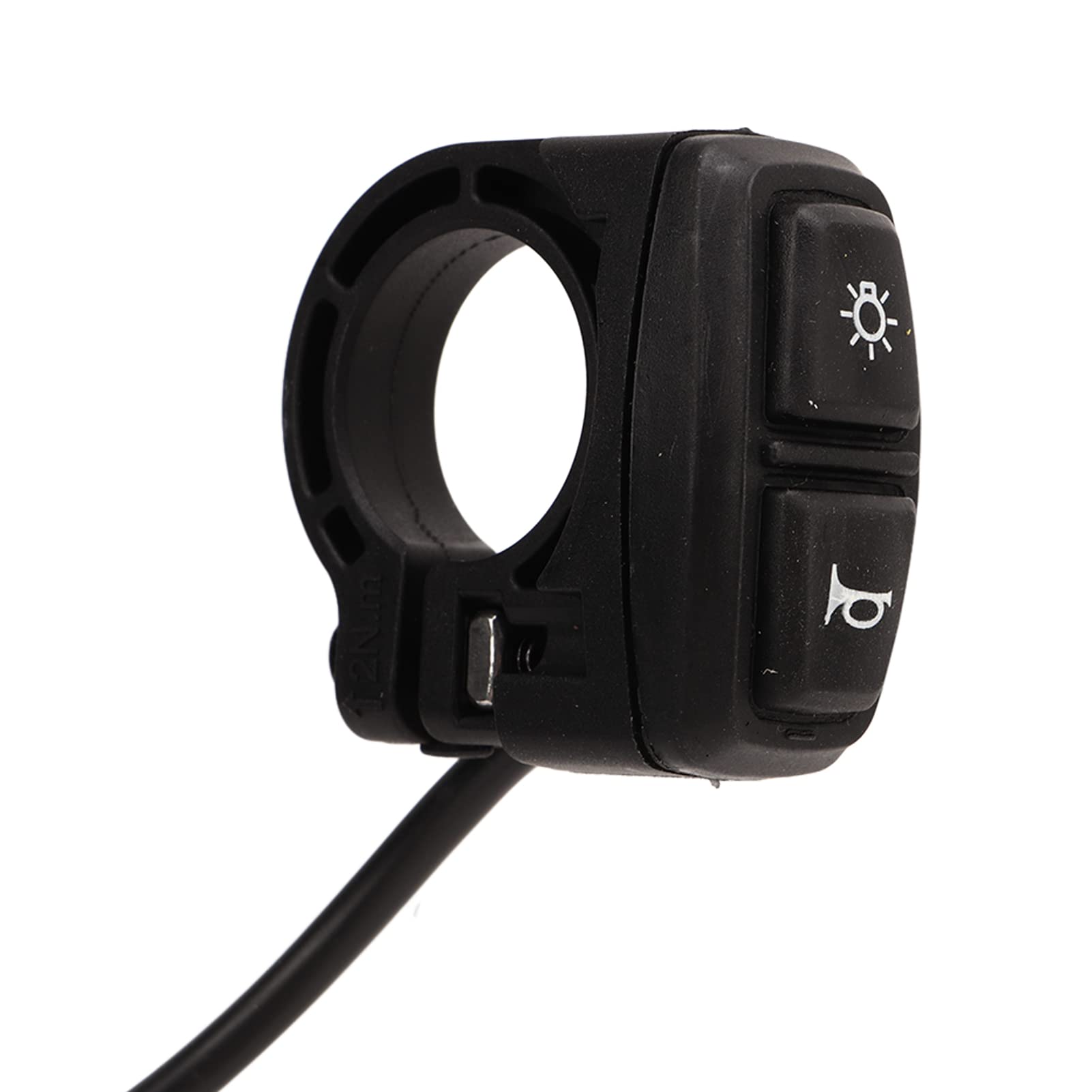 2 in 1 Electric Bike Light & Horn Switch - 12V to 72V Universal Headlight & Horn Control for E-Bikes & Scooters - Perfect for Night Riding & Urban Commuting