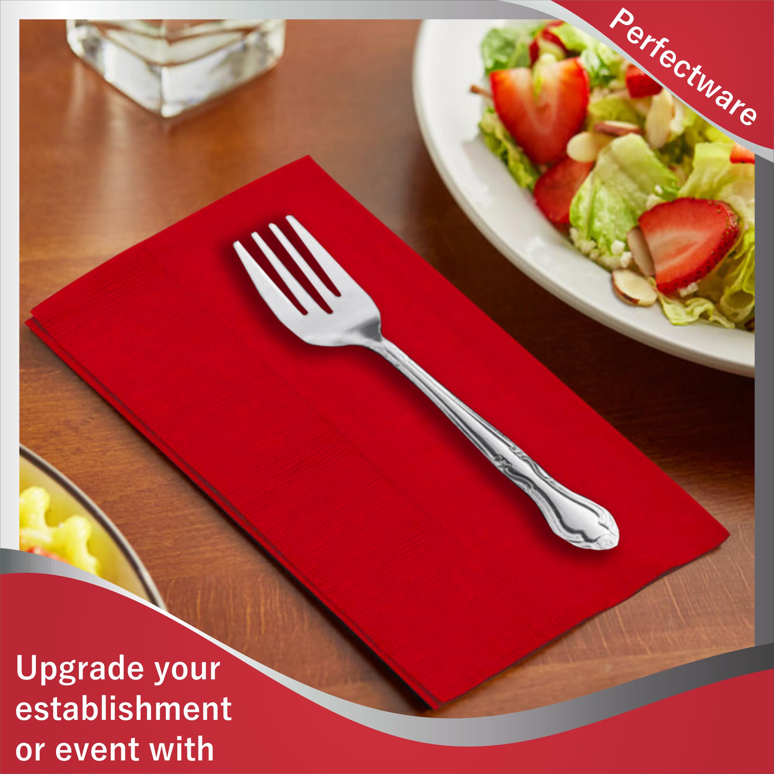 Premium 2-Ply Red Dinner Napkins - 125ct Bulk Pack | Soft & Absorbent for Parties, Weddings, Restaurants & Everyday Dining