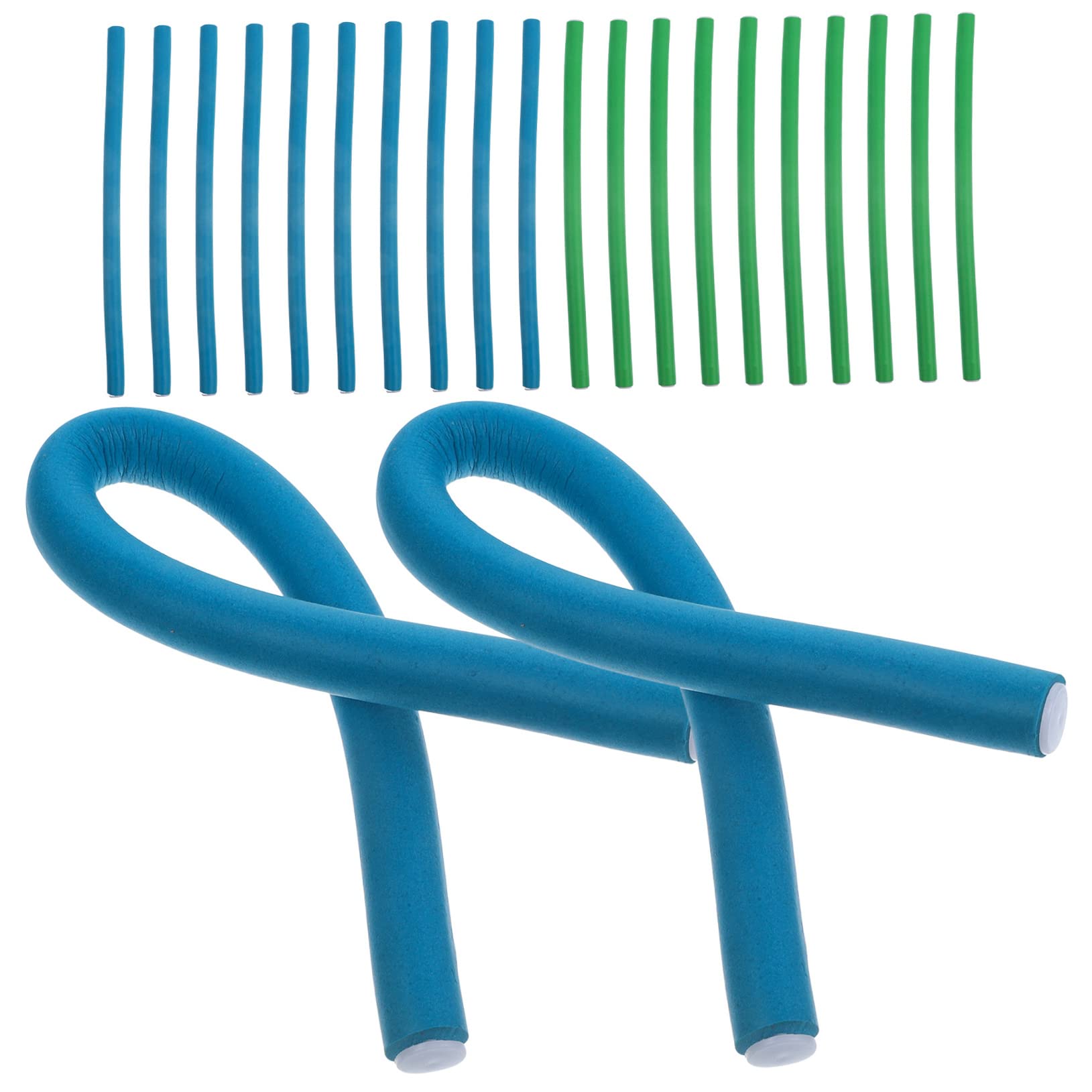 Beavorty 2 Pack No Heat Hair Rollers for Short Hair - Soft Sponge Curlers, Heatless Curling Rods for Overnight Curls, Perm Rods for Natural Waves - Perfect for Home, Salon, Travel & Daily Styling
