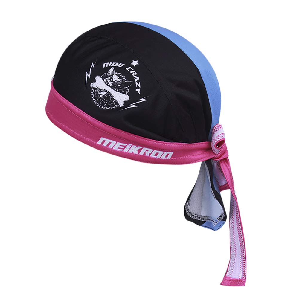 Quick Drying Cycling Headband & Skull Cap - Moisture Wicking Breathable Bandana Do Rag for Biking, Running, Workouts - Perfect Helmet Liner & Pirate Hat for Sports & Outdoor Activities