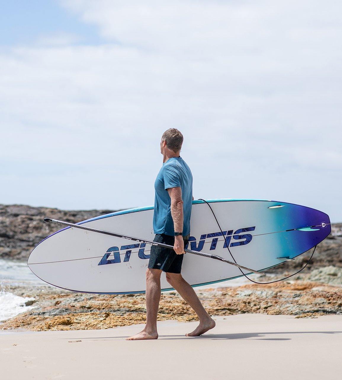 ATLANTIS AURA Stand Up Paddle Board (SUP) - Premium Blue Inflatable Paddleboard for Adults - Lightweight & Stable for Ocean, Lake & River Paddling