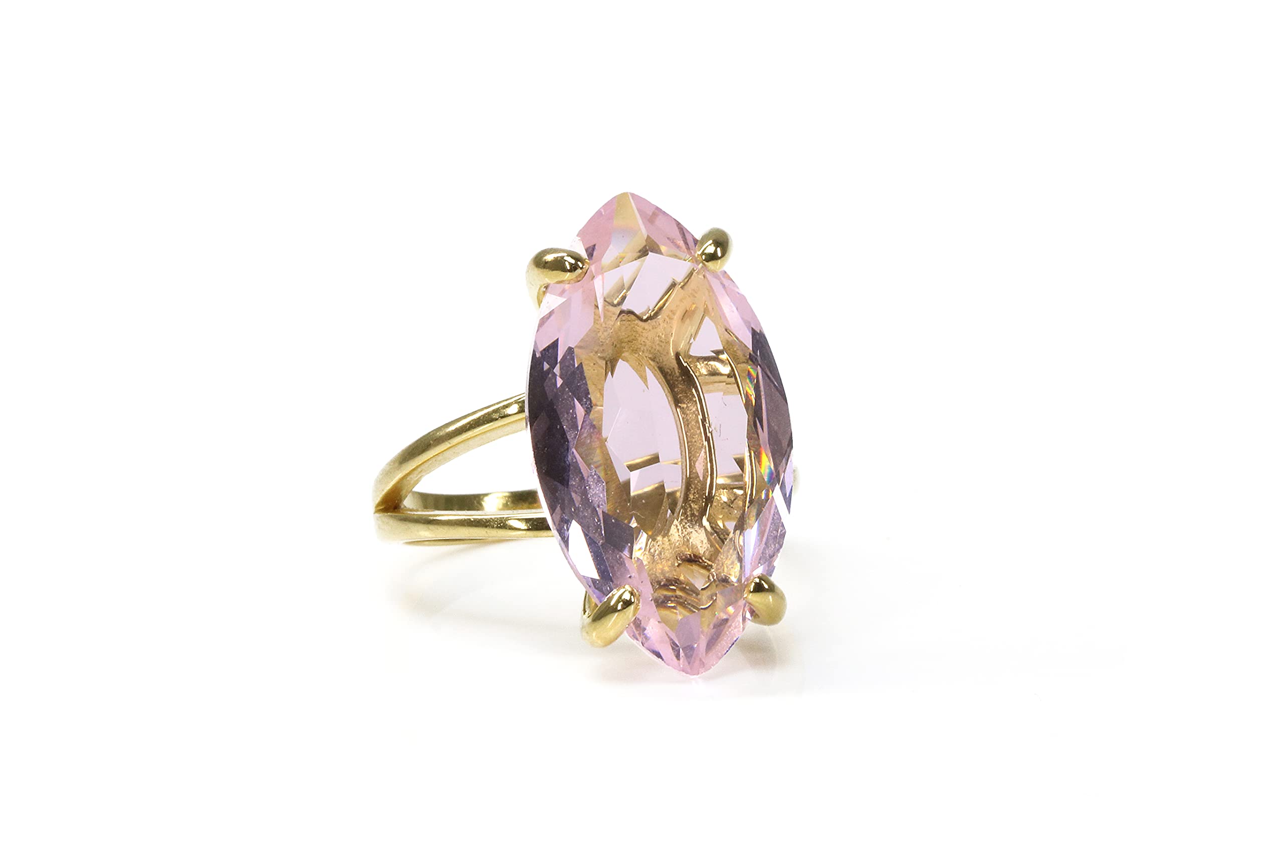 Rose Quartz Ring 14k Rose Gold - Handmade Jewelry for Women - Gift for Birthdays & Anniversaries - Elegant Party Wear