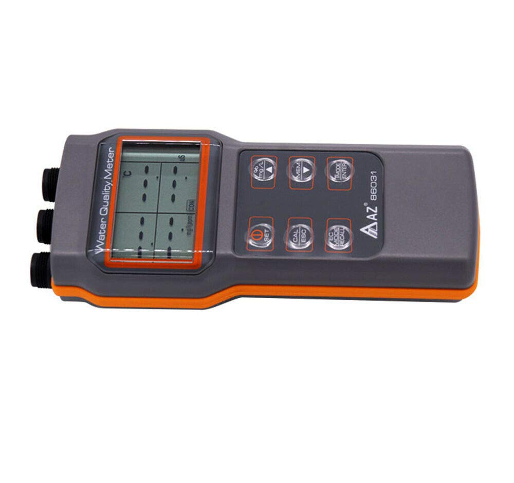 AZ86031 Water Quality Meter - Dissolved Oxygen, pH, Conductivity, Salinity & Temperature Tester | Perfect for Aquariums, Pools, Hydroponics & Environmental Testing