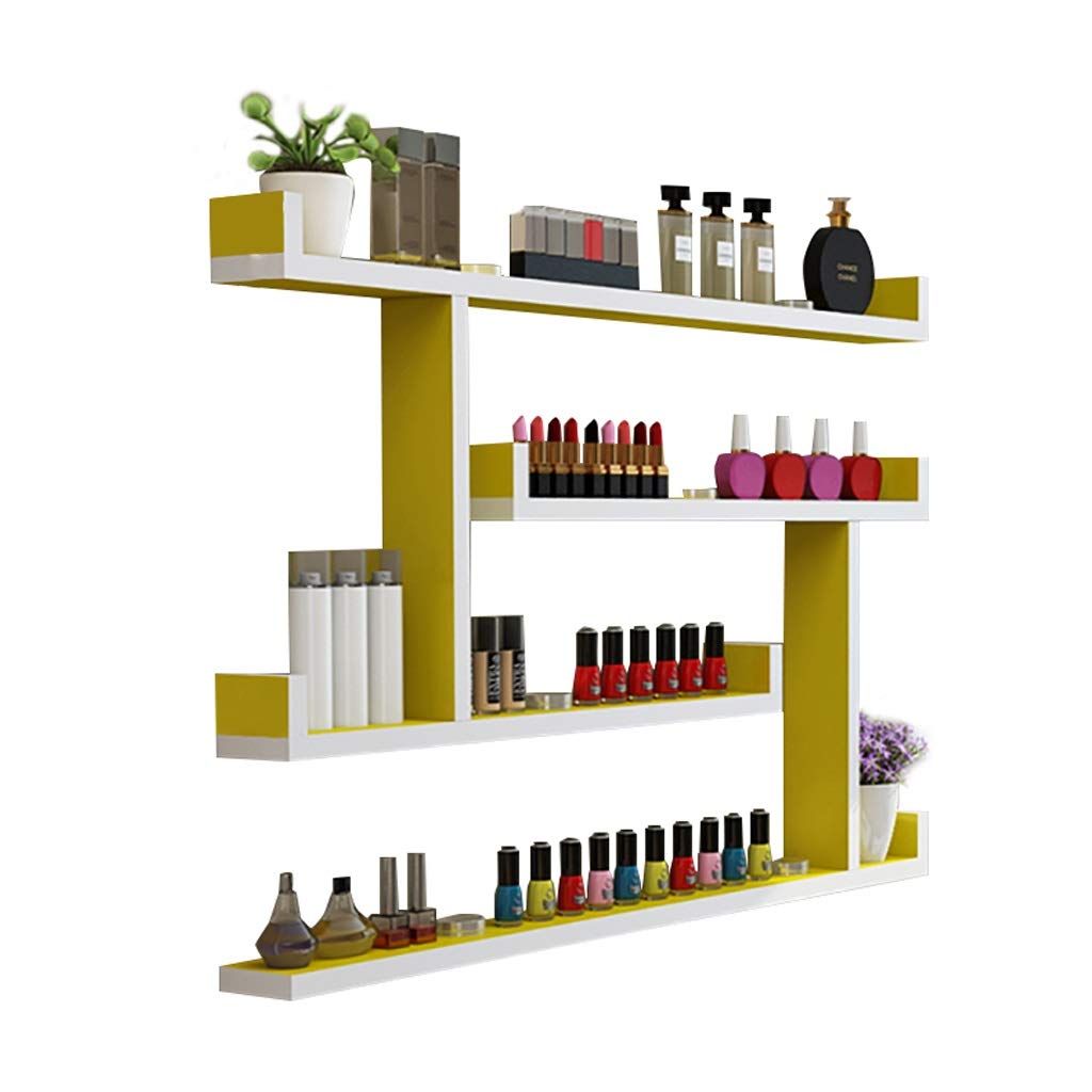 TIEAOOG Cosmetic Shelf - Wall Mounted Nail Polish Organizer Display Stand for Salon & Home - Modern Acrylic Makeup Storage (Color B) - Perfect for Nail Shops, Bathroom Vanity & Beauty Station Organization