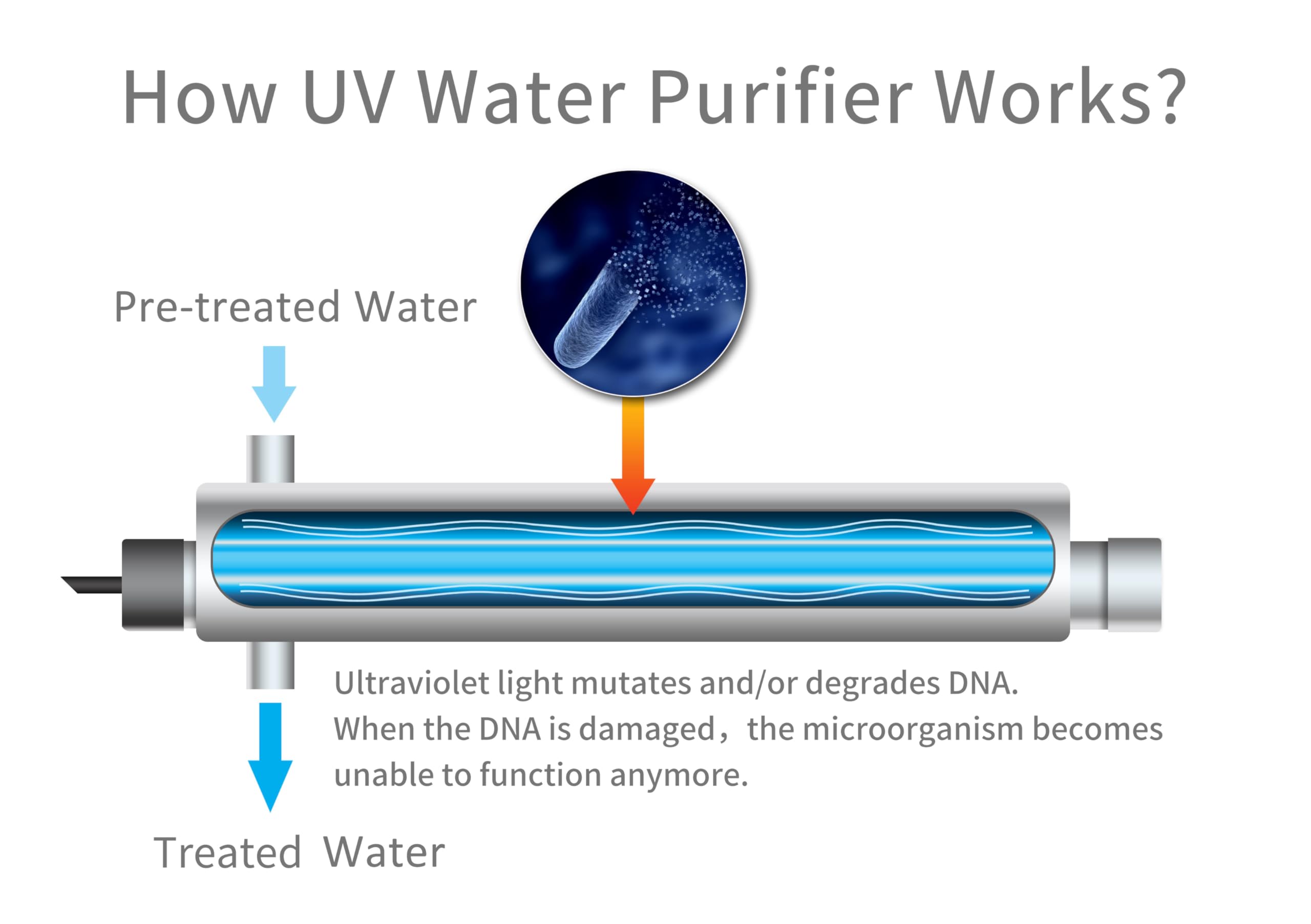 HQUA-TWS-12 Whole House UV Water Purifier System - 12GPM Ultraviolet Water Filter with Extra UV Lamp & Quartz Sleeve (120V) - Eliminates Bacteria & Viruses for Clean, Safe Drinking Water - Ideal for Homes, Farms, and Off-Grid Living