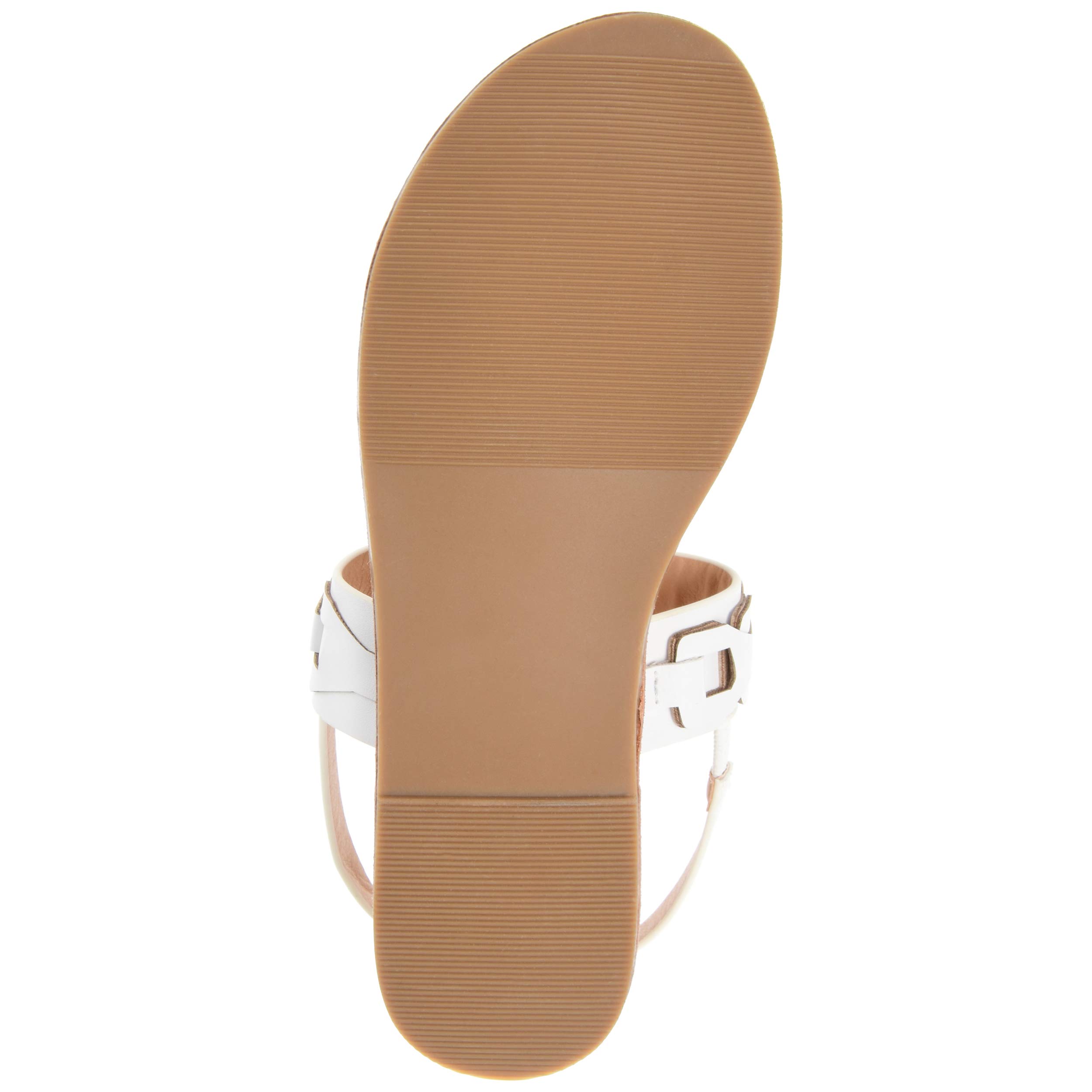Journee Collection Women's Comfortable Flat Sandals - Casual Summer Beach Shoes for Walking, Travel & Outdoor Activities
