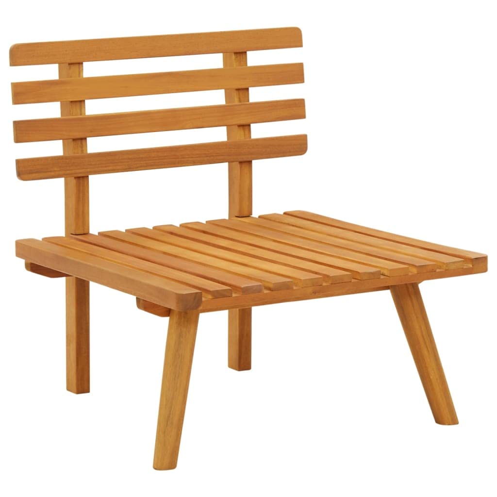 Premium SKM Patio Chair with Cushions - Solid Acacia Wood Outdoor Furniture for Garden, Poolside & Backyard Relaxation