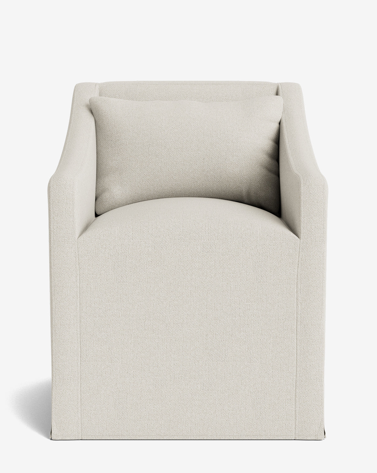 Olivier Slipcover Dining Arm Chair - Washable Fabric Upholstered Seat - Perfect for Kitchen, Dining Room, and Home Office - Comfortable & Stylish Furniture for Everyday Use