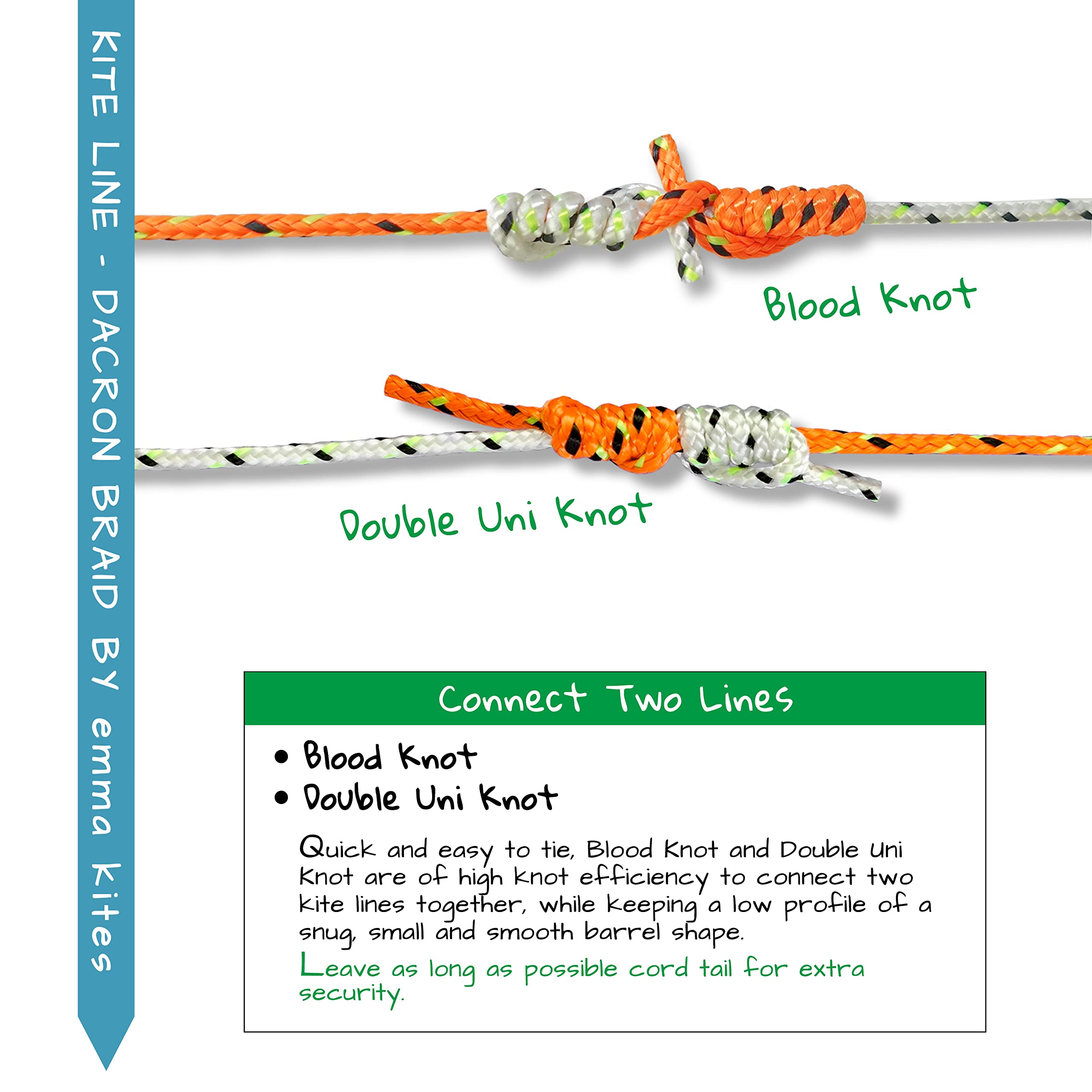 Emma Kites 200Lbs 1000Ft Braided Dacron Polyester Kite String - Strong Low-Stretch Cord for Outdoor Kite Flying, Tactical Crafts & DIY Projects | Perfect for Kite Enthusiasts, Survival Gear & Creative Hobbies