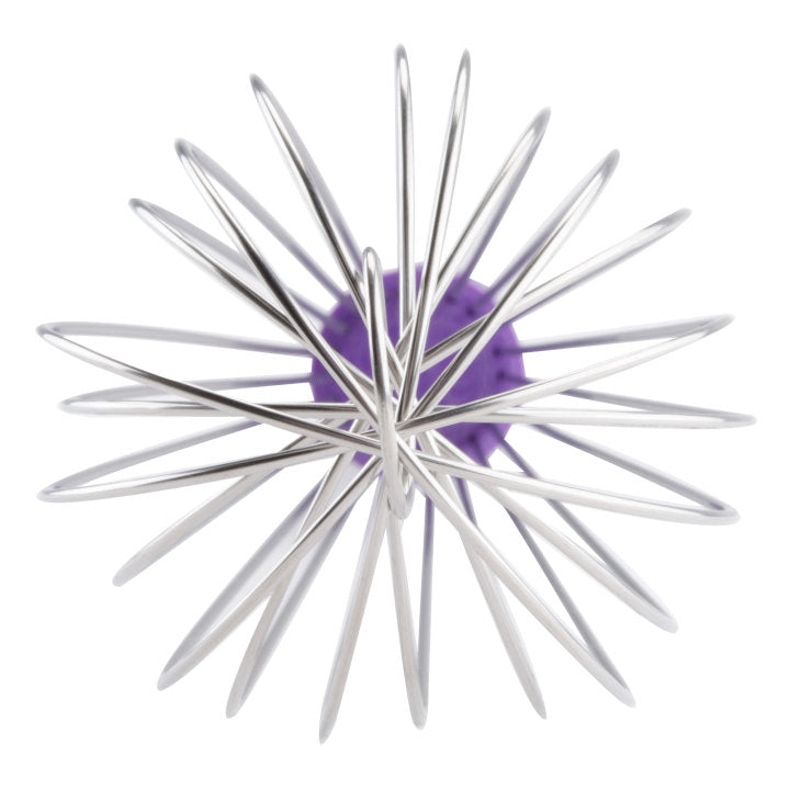Vollrath 12-Inch Stainless Steel Piano Whip with Ergonomic Purple Handle - Perfect for Professional Chefs, Baking & Kitchen Mixing
