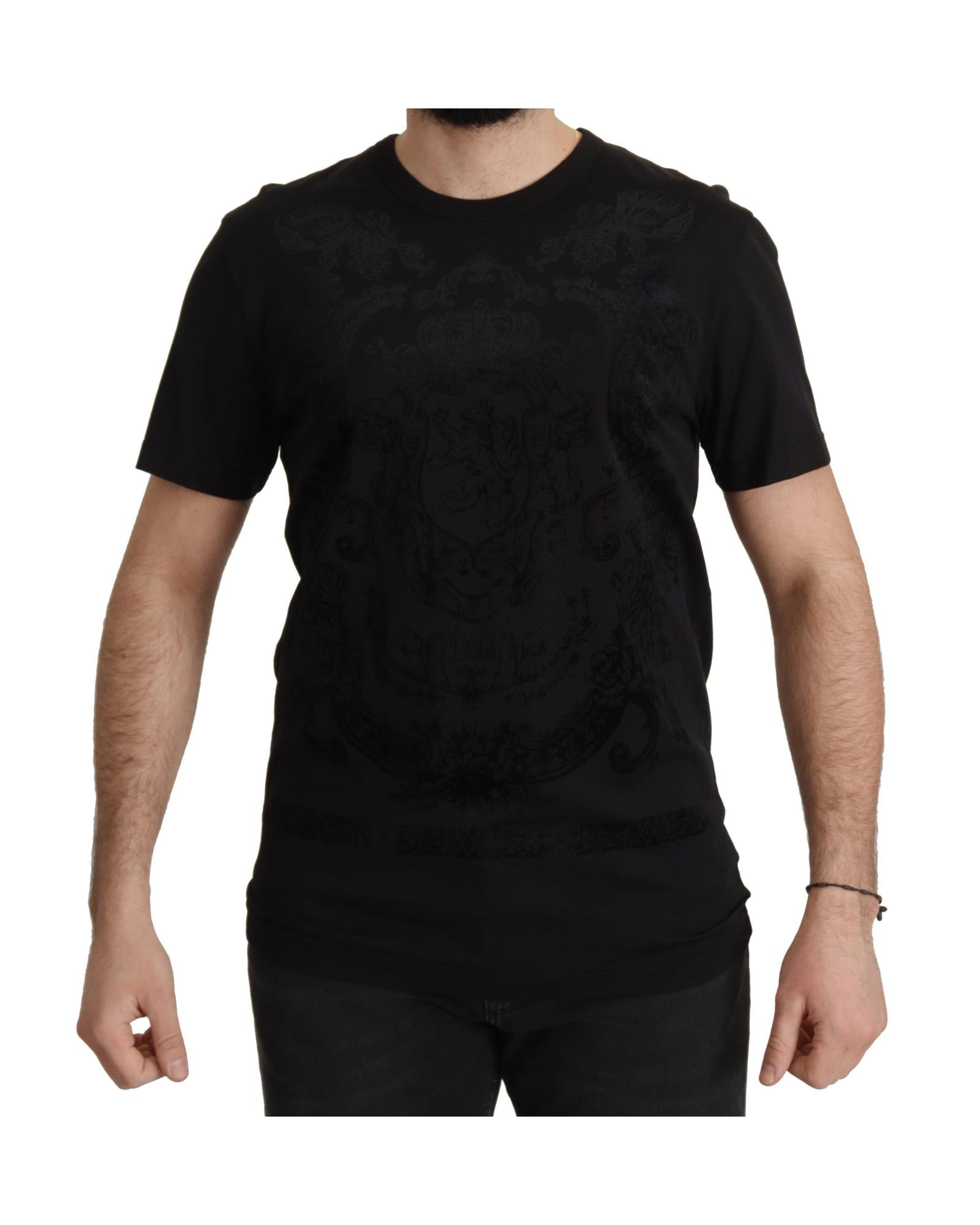 Baroque Velvet Print Crewneck T-Shirt for Men & Women - Vintage Fashion Tee for Casual Wear, Street Style & Date Nights