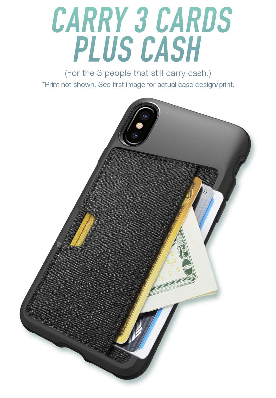 Smartish Sappho's Case for iPhone X/XS - Slim Protective Wallet Case with Kickstand & Credit Card Holder | Wallet Slayer Vol 2 | Perfect for Everyday Use, Travel & Hands-Free Viewing