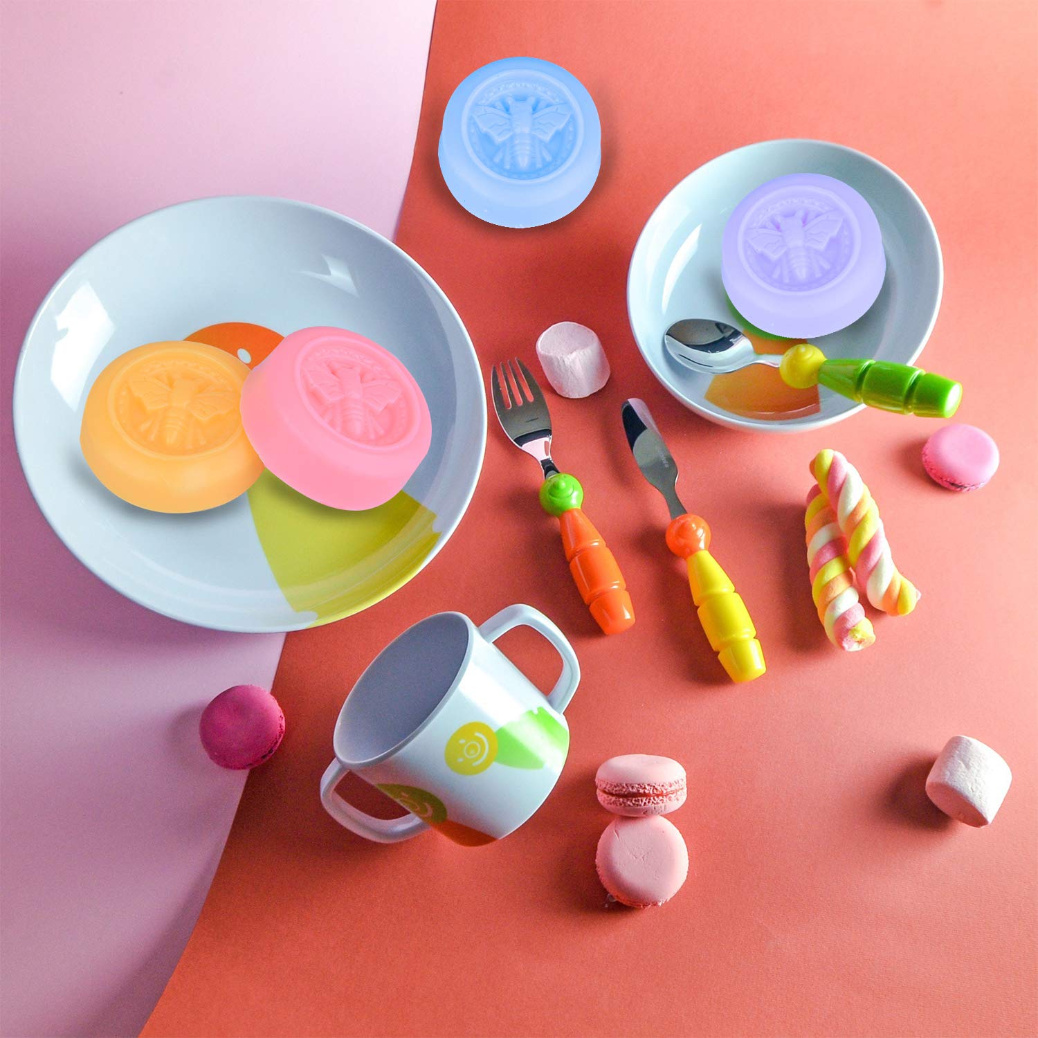 Premium Round Honeybee Silicone Molds for DIY Bath Bombs, Soap Making, Lotion Bars, Candles & Desserts - Perfect for Baking, Crafts & Home Spa Gifts