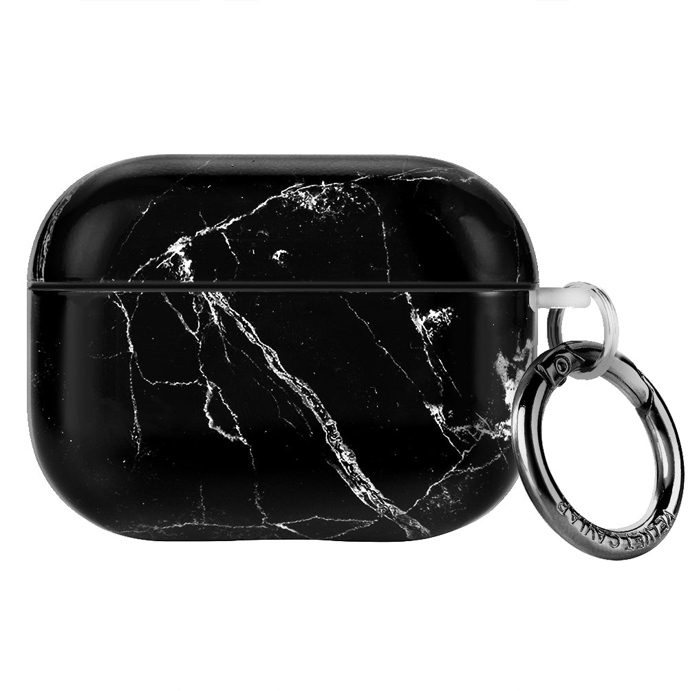 Premium Black Marble AirPods Case - Stylish Protective Cover for AirPods 1/2/3 & Pro - Perfect for Travel, Work & Everyday Use