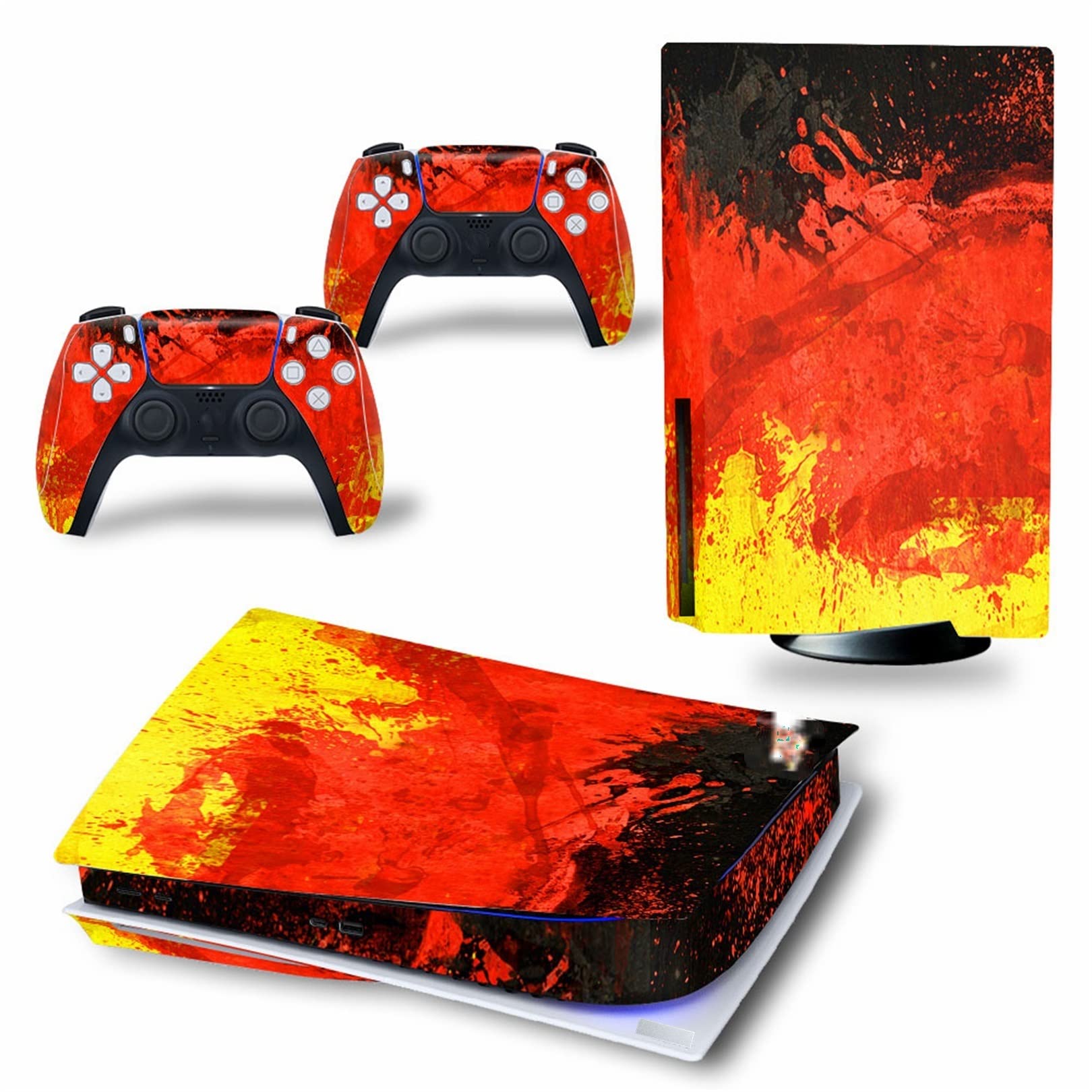 PS5 Skin Cover for Disc & Digital Edition Console & Controller - Scratch-Resistant Vinyl Wrap, Bubble-Free, Anti-Scratch Protection (Digital Edition Size) - Perfect for Gaming Setups & Console Protection
