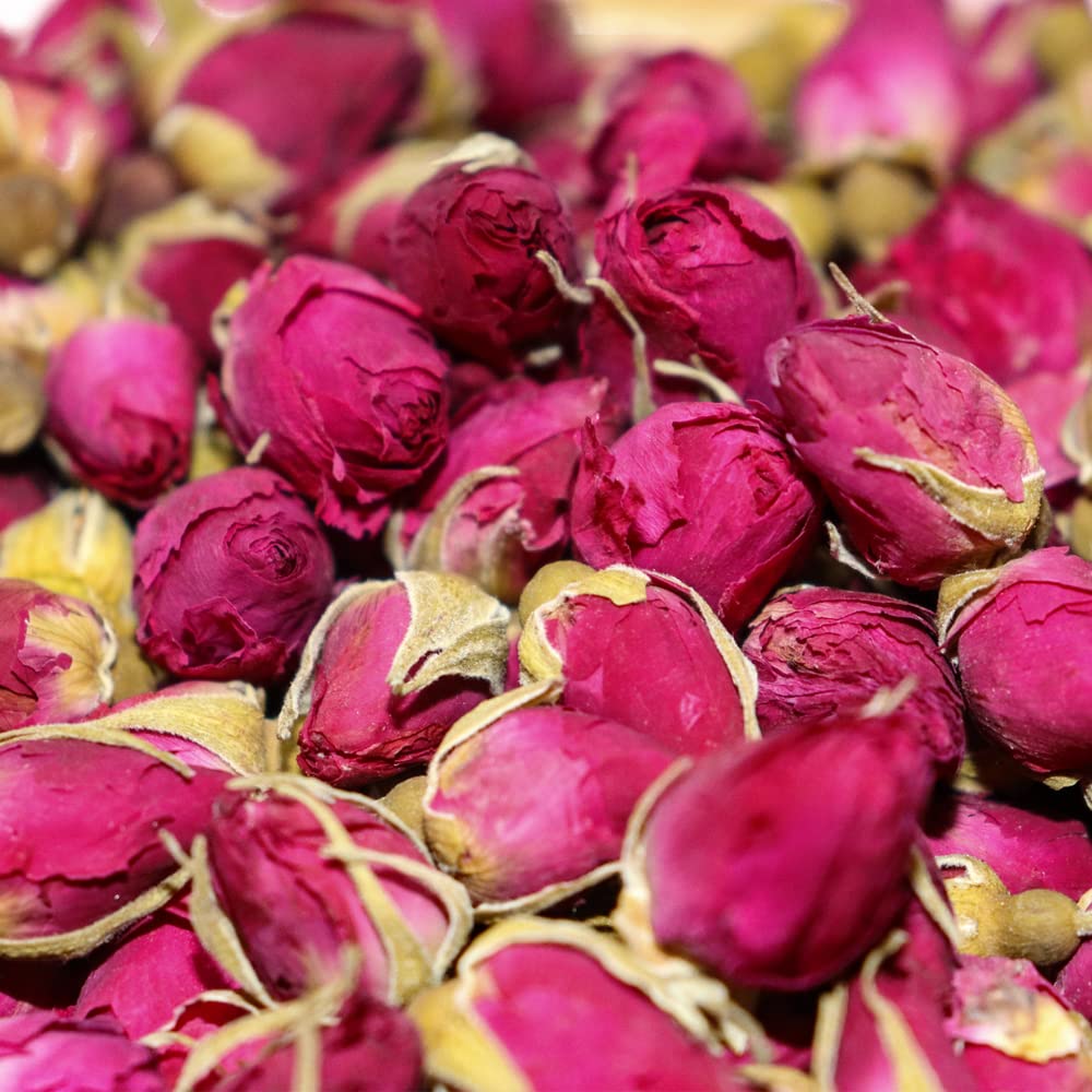 Premium Natural Dried Rose Buds - 7oz (200g) Bulk for Tea, DIY Crafts, Baking Decoration | Perfect for Herbal Tea, Wedding Favors & Home Spa Relaxation