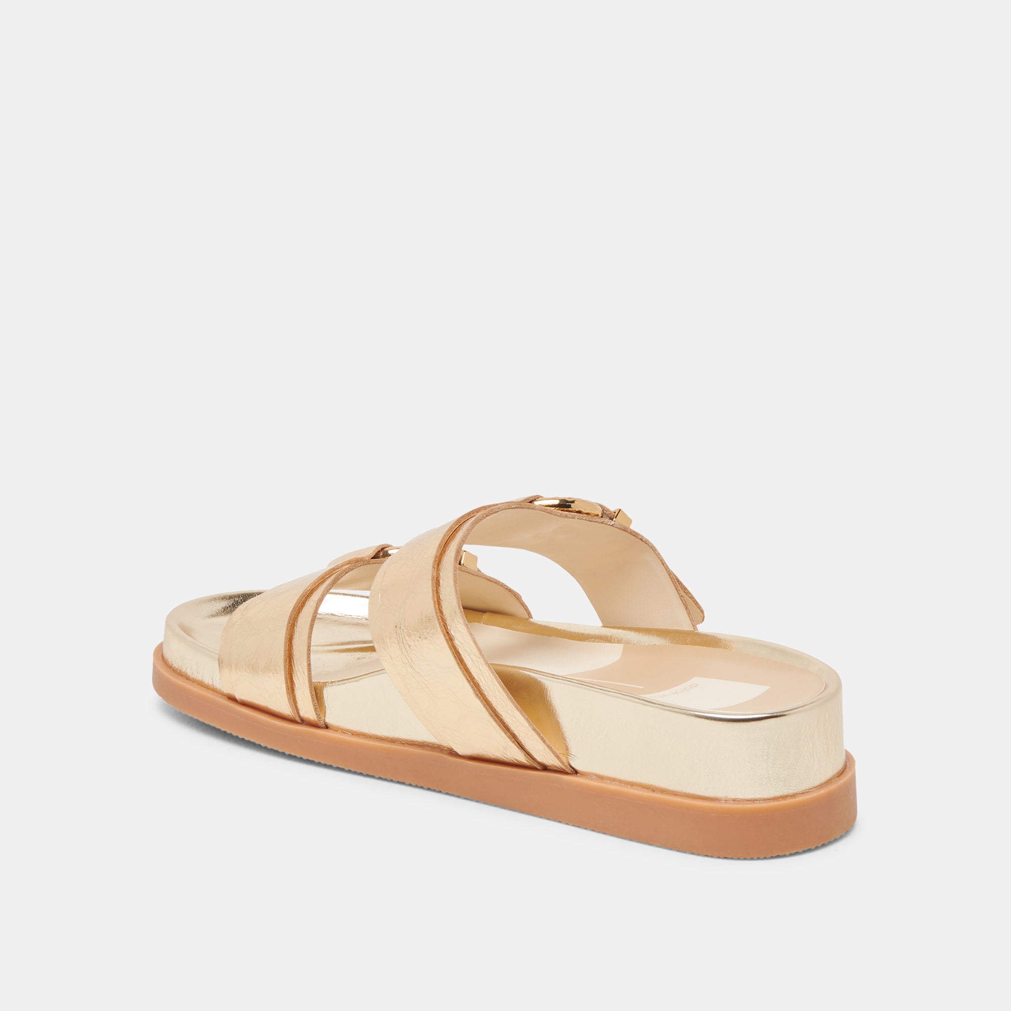 SOYA SANDALS Women's Gold Distressed Leather Flip Flops - Comfortable Summer Beach Slides for Outdoor, Vacation & Casual Wear