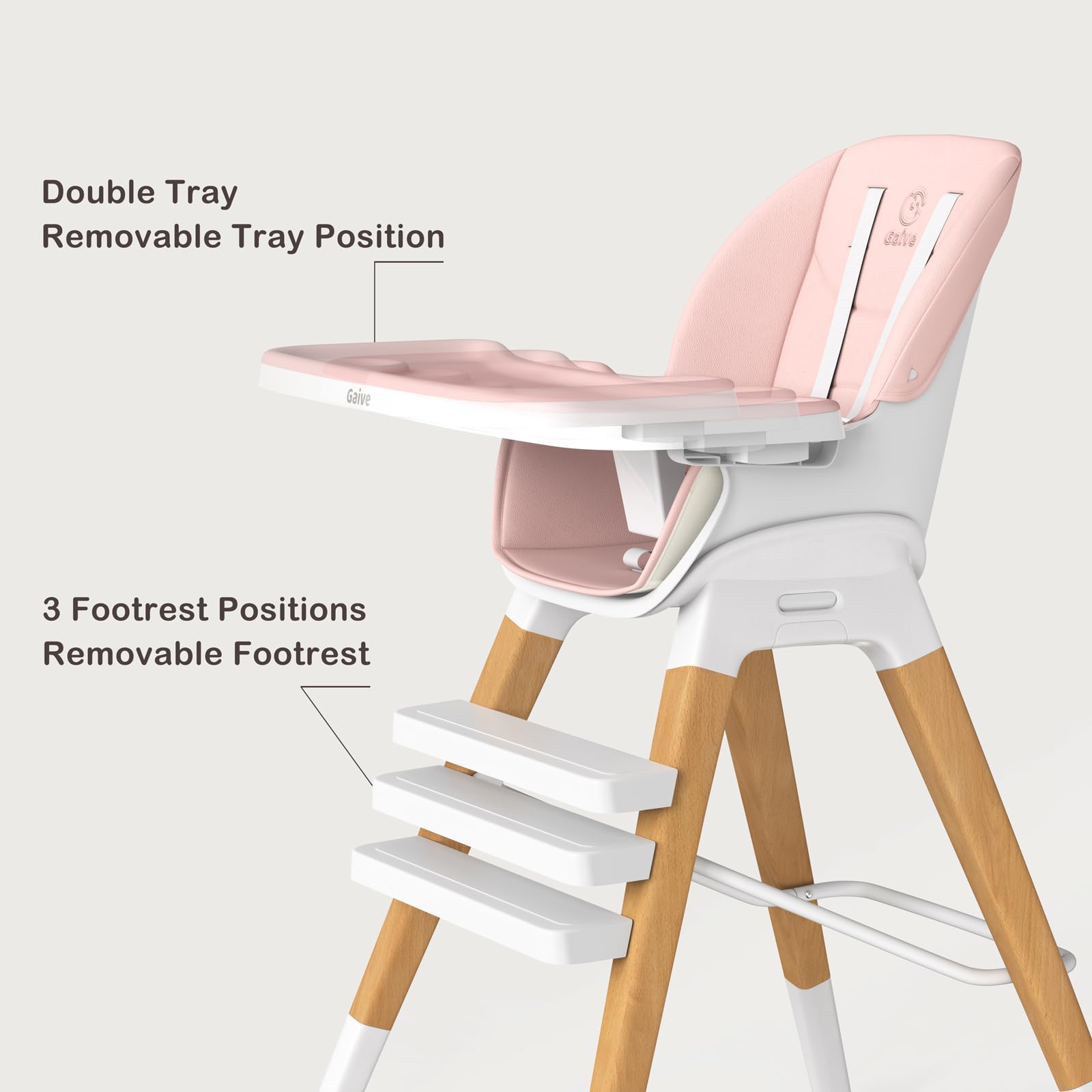 8-in-1 Convertible Wooden Baby High Chair with Tray - Adjustable Toddler Feeding Chair, Booster Seat & Learning Table - Easy to Clean, Space-Saving Design - Perfect for Dining, Homeschooling & Family Time