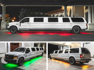 Premium Slimline LED Underbody Lighting Kit - 16 Million Colors, Remote Control - Perfect for Limousines, Cars & Trucks - Enhance Your Ride for Parties, Night Cruising & Special Events