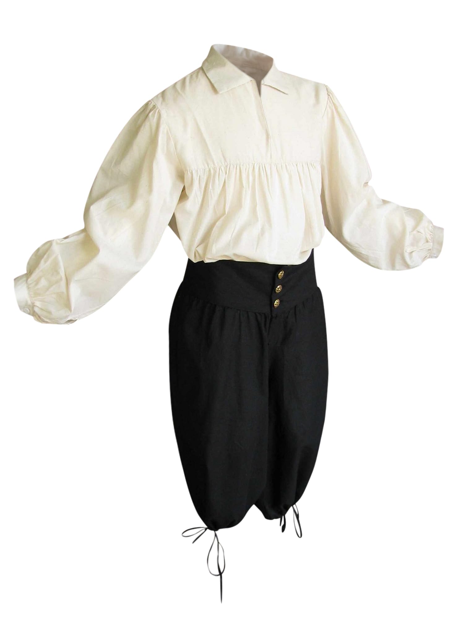 Men's Renaissance Doublet 3 Piece Costume Set for Ren Faire, Pirate & Medieval Cosplay | Historical Reenactment, LARP & Theater Performances