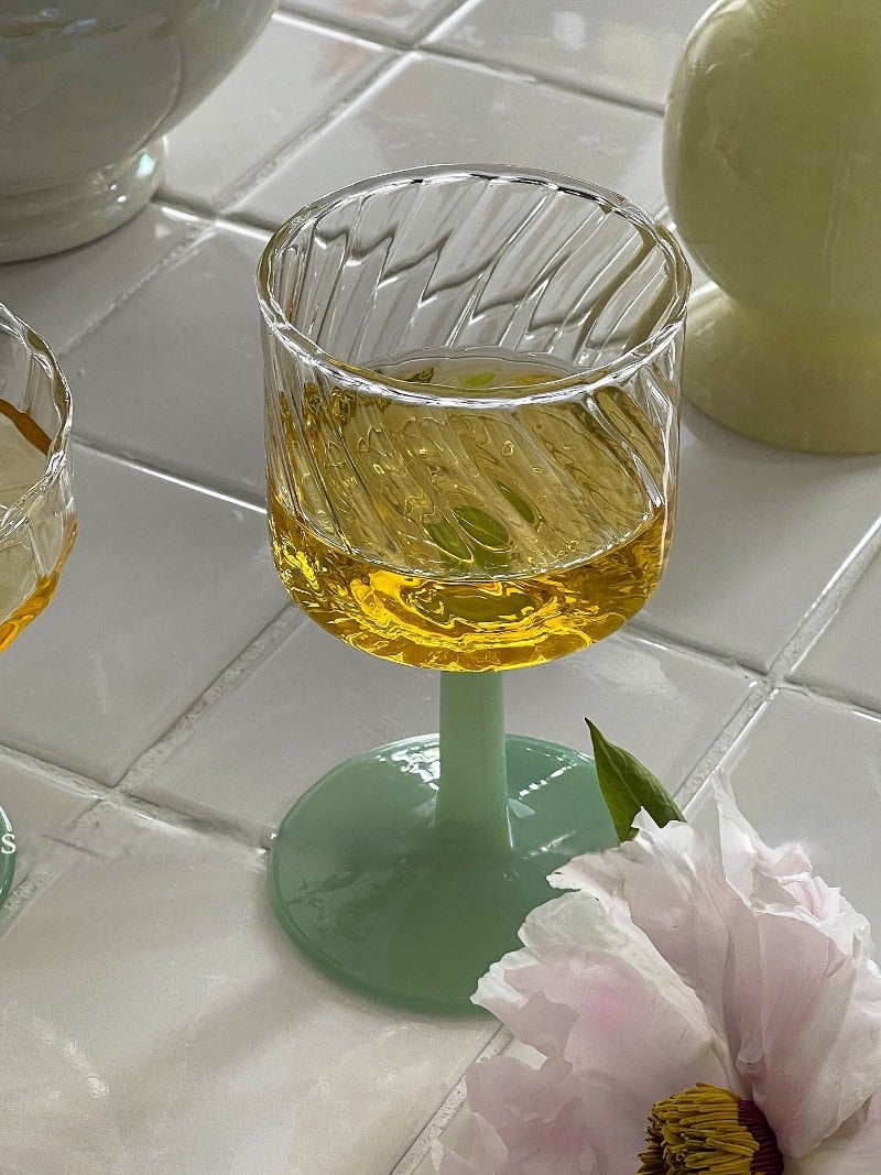 Vintage French Cocktail Glass Set - Elegant 12oz Crystal Coupe Glasses for Champagne, Martini & Cocktails - Perfect for Home Bar, Wedding & Party Entertaining