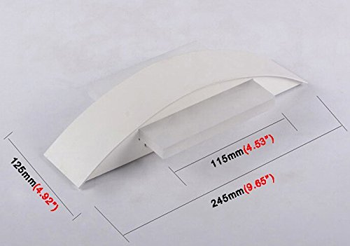 7W LED SMD 2835 Wall Sconce Light Fixture - White Finish Acrylic Shade - Energy Saving Indoor Wall Lighting for Bedroom, Hallway, Living Room, and Staircase
