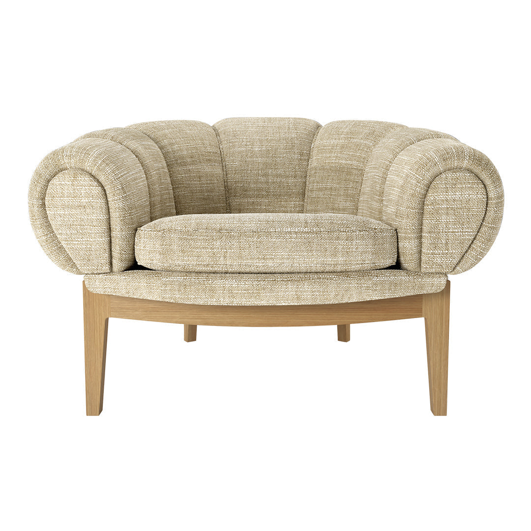 Modern Croissant Lounge Chair - Comfortable Crescent-Shaped Accent Chair for Living Room, Bedroom, or Office - Perfect for Relaxing, Reading, and Napping